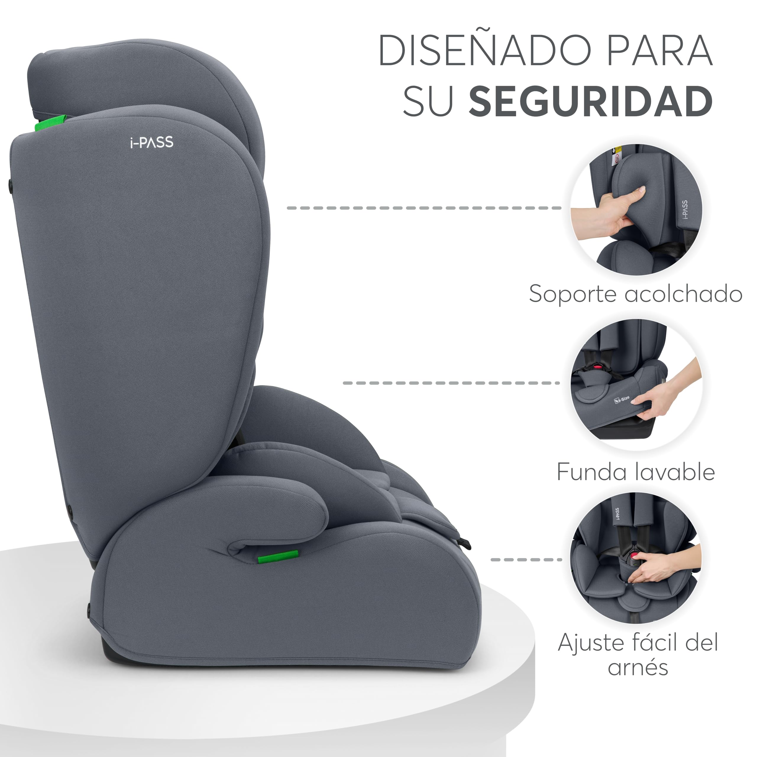 kikkaboo-i-pass-silla-de-coche-grupo-1-2-3-9-36-kg-76-150-cm-gris image 4