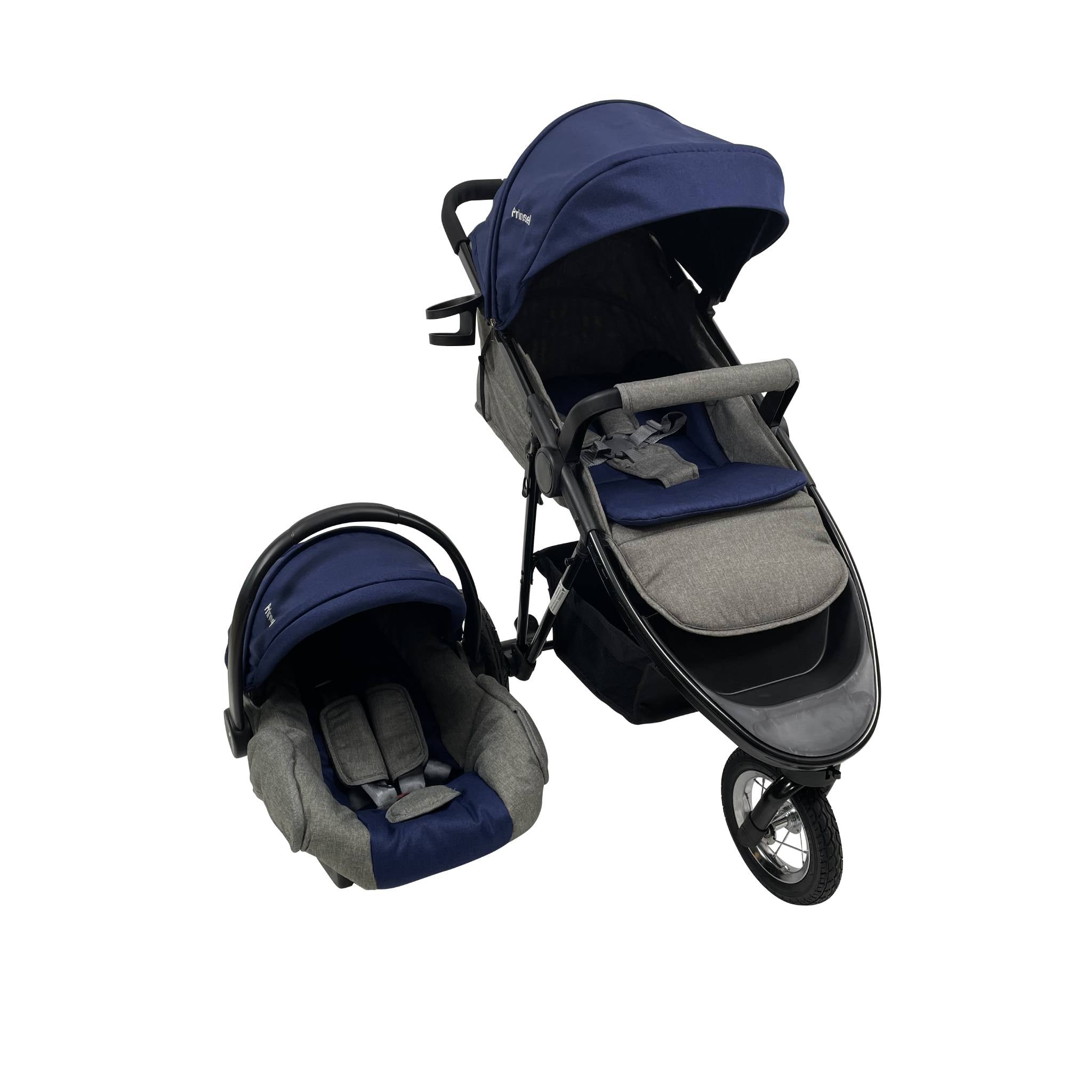 sistema-de-viaje-prinsel-fox-light-azul-carriola-jogger-3-llantas image 1