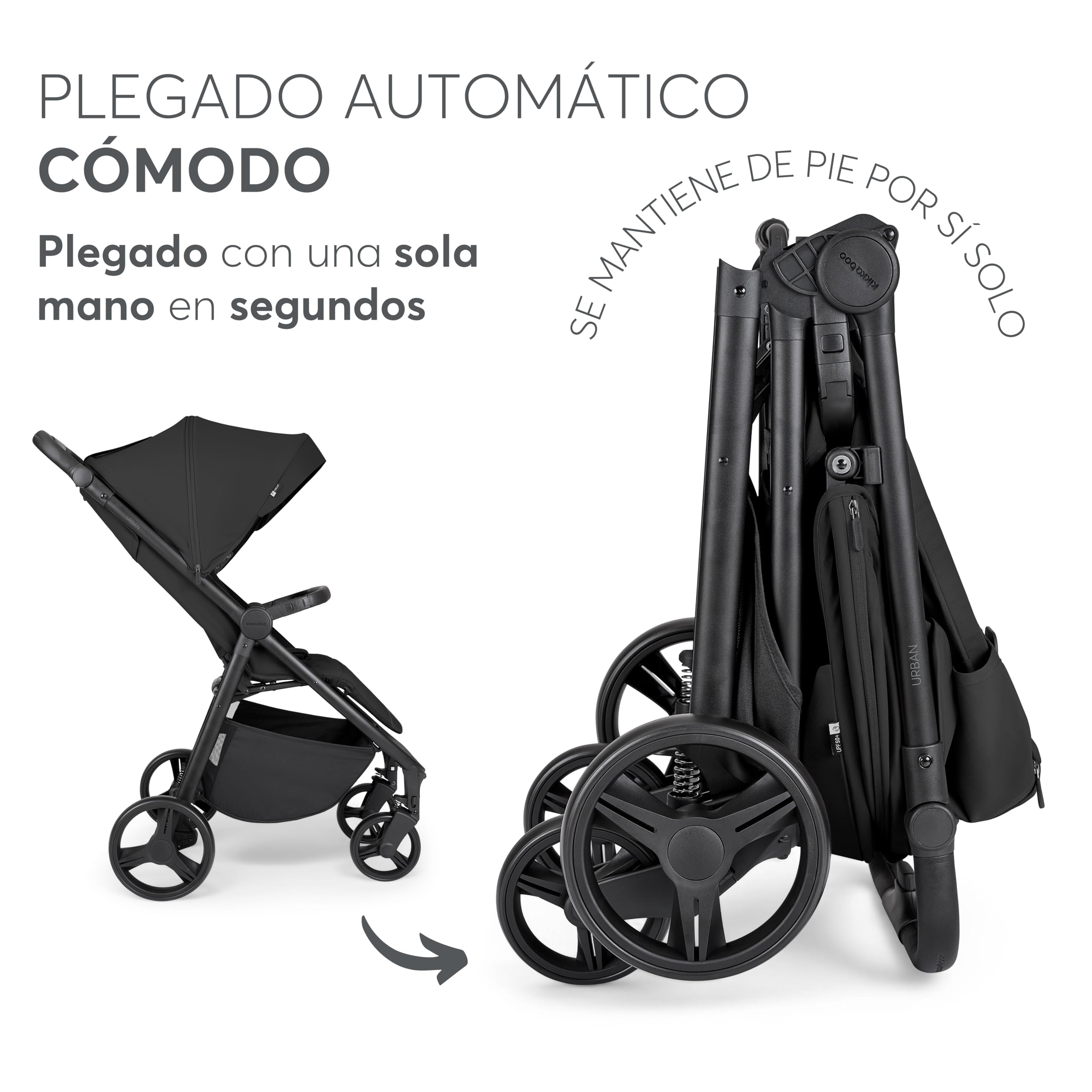 kikkaboo-urban-silla-de-paseo-ligera-negra-hasta-22-kg image 6