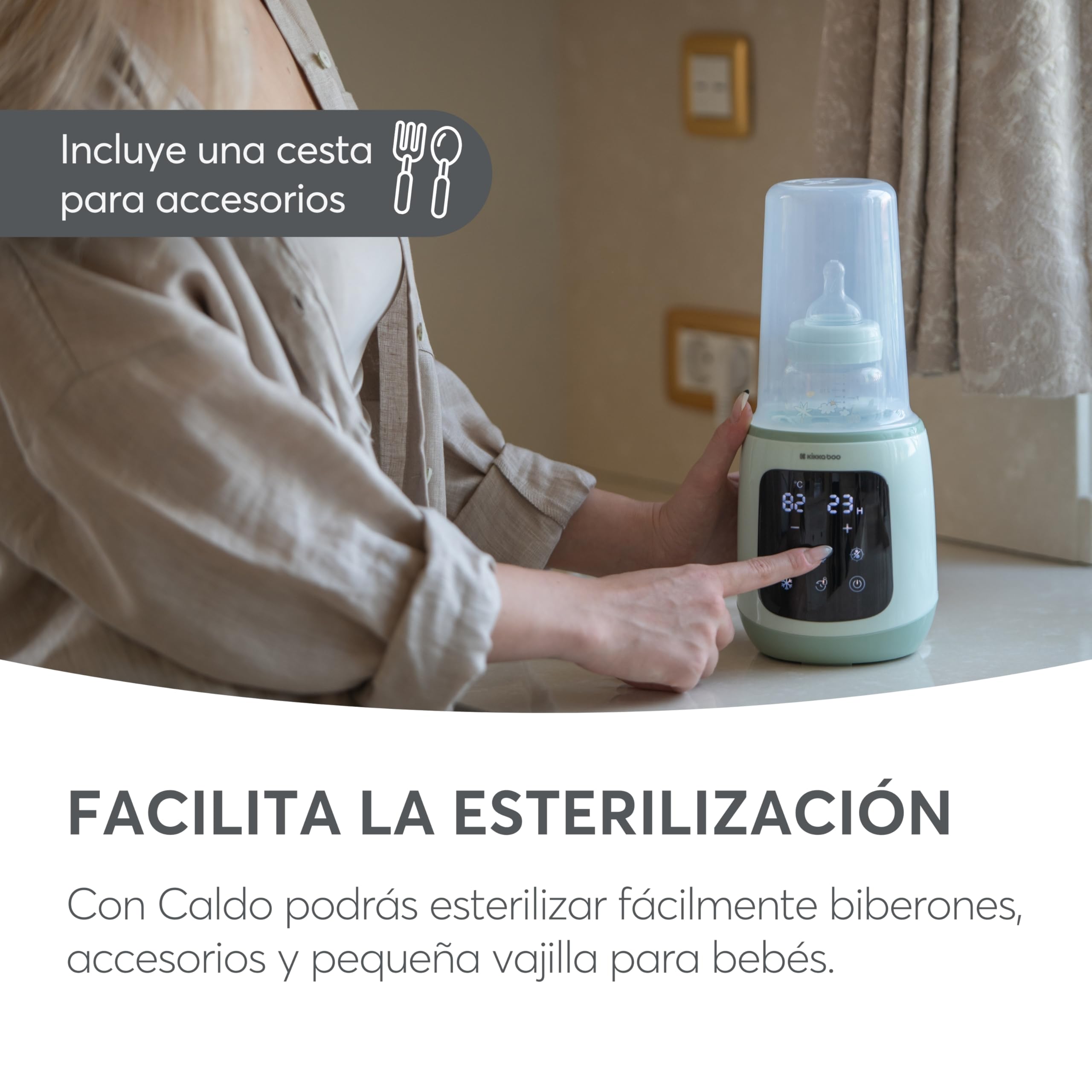 kikkaboo-caldo-calienta-biberones-port-til-4-en-1-esterilizador-descongelador-me image 3