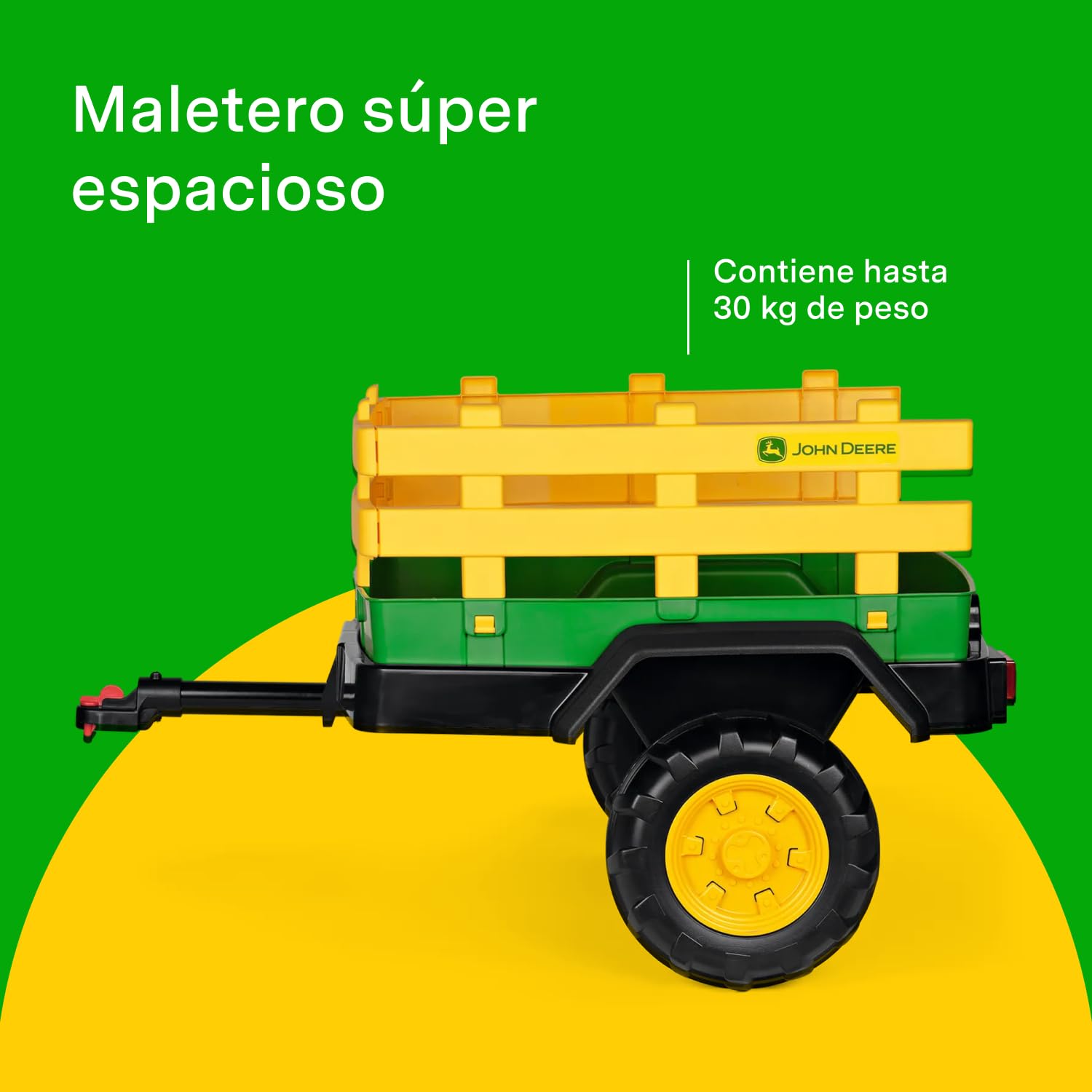 peg-perego-john-deere-dual-force-trailer-remolque-de-dos-ruedas-para-tractor-el- image 5