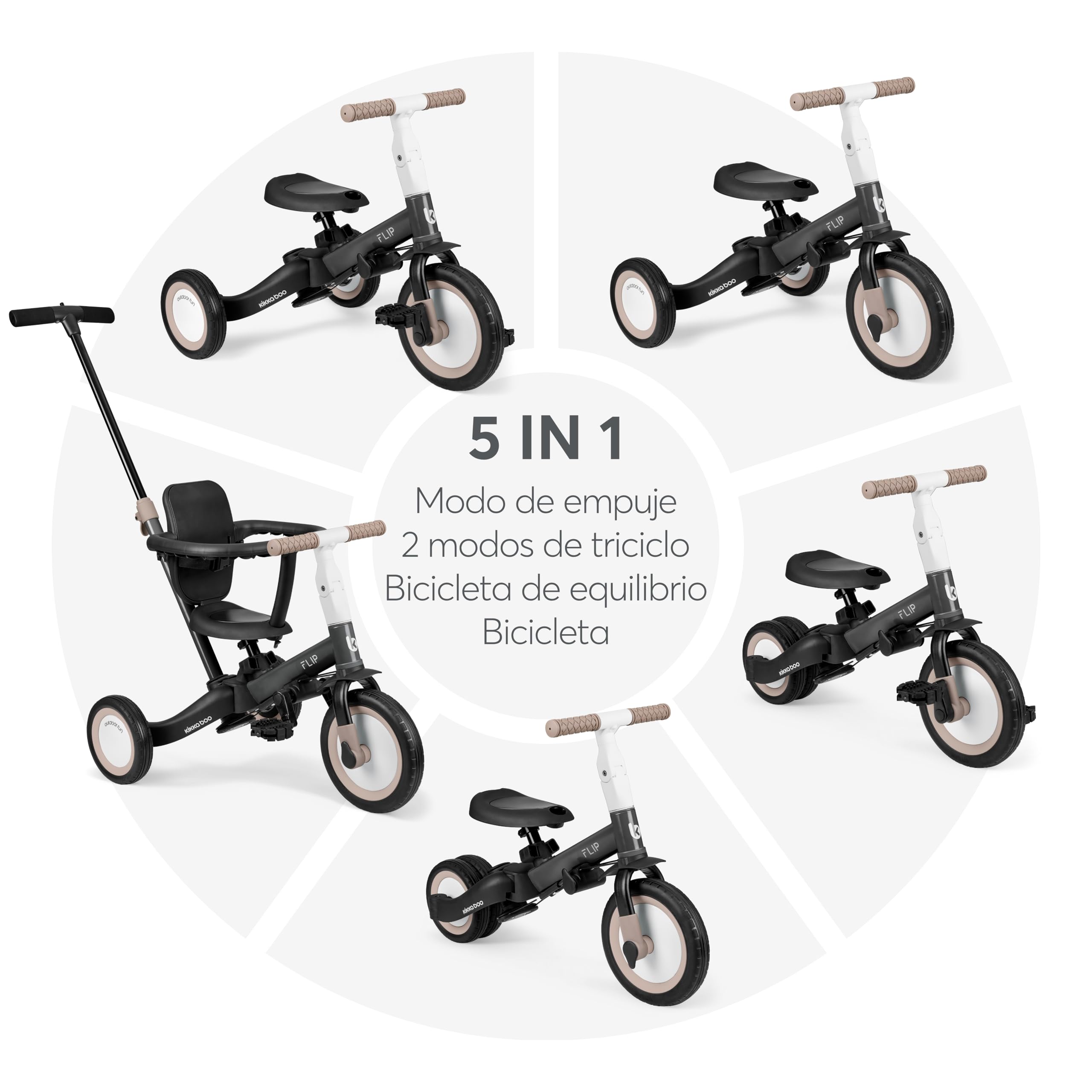 kikkaboo-flip-triciclo-evolutivo-5-en-1-de-1-a-5-a-os-negro image 3