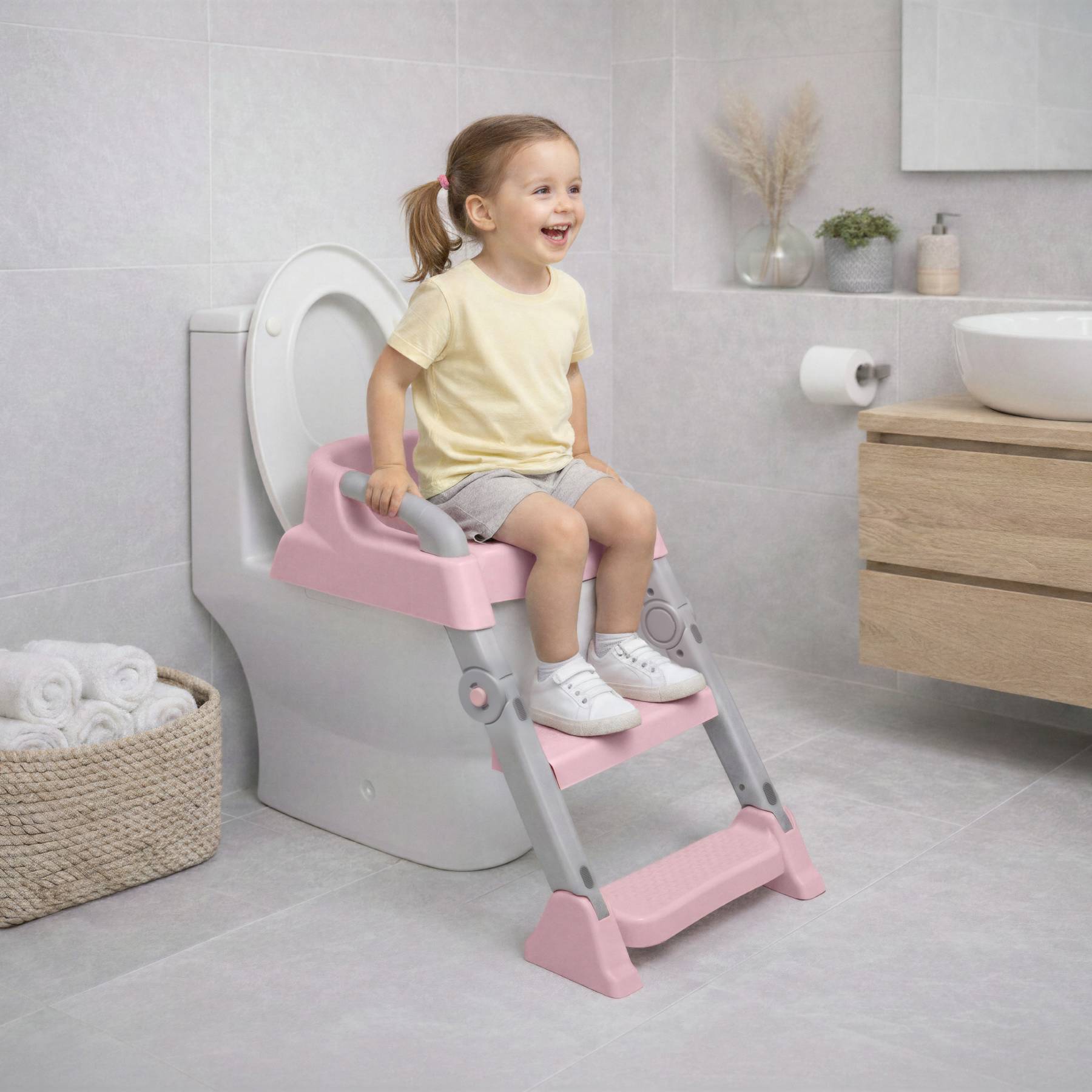 entrenador-prinsel-potty-escalera-2-en-1-rosa image 2
