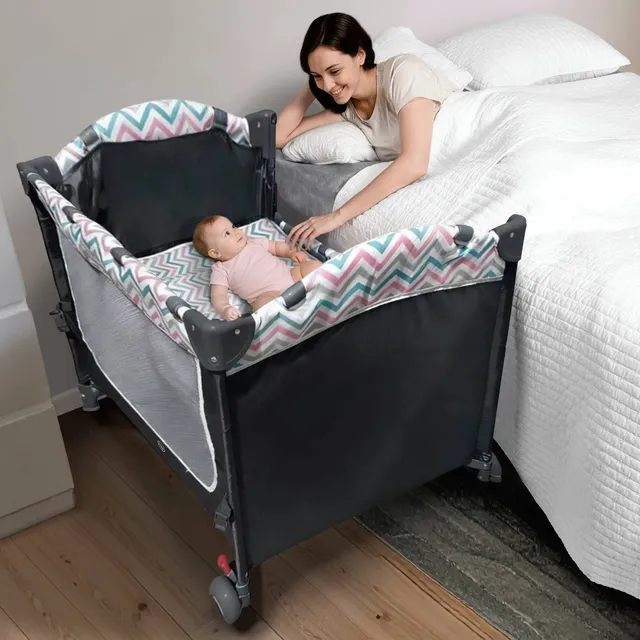 prinsel-baby-colecho-lx-3-en-1-cuna-rosa-con-mecedora image 1