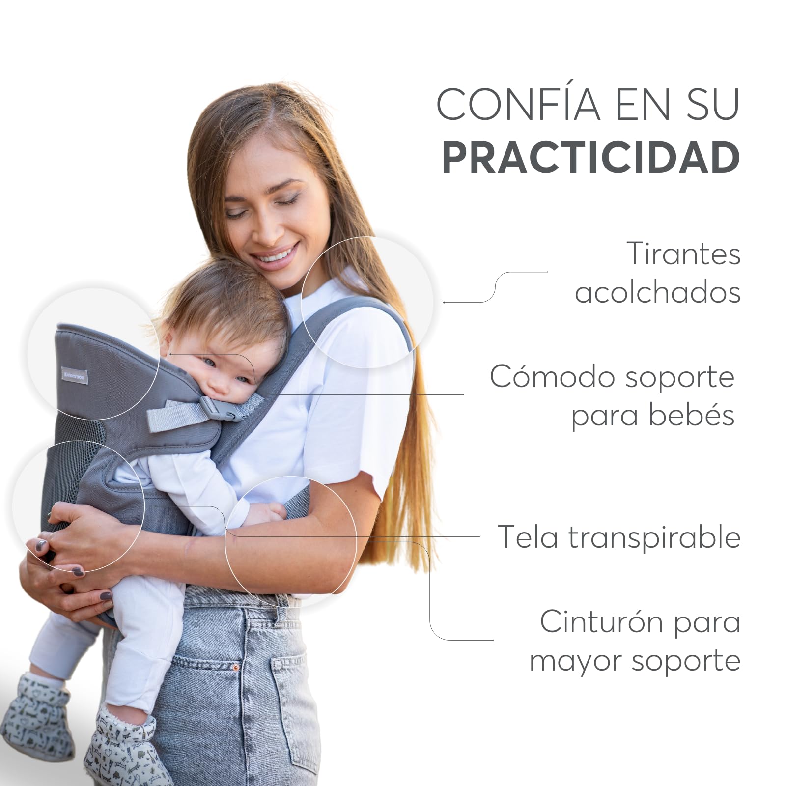 kikkaboo-myra-mochila-portabeb-s-ergon-mica-3-posiciones-hasta-9-kg-transpirable image 5