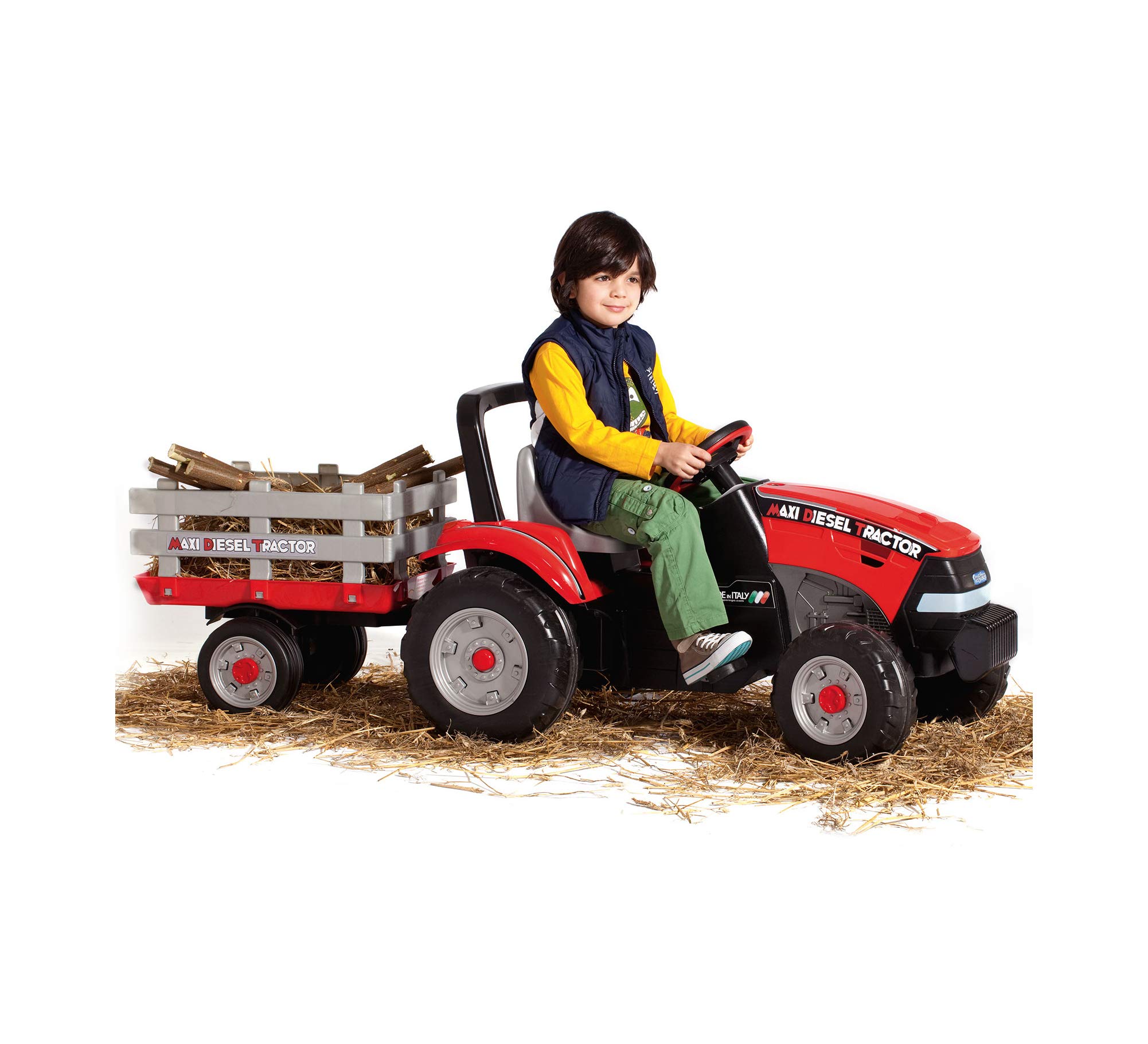 peg-perego-maxi-diesel-tractor-de-pedales-con-remolque-a-partir-de-2-a-os image 2