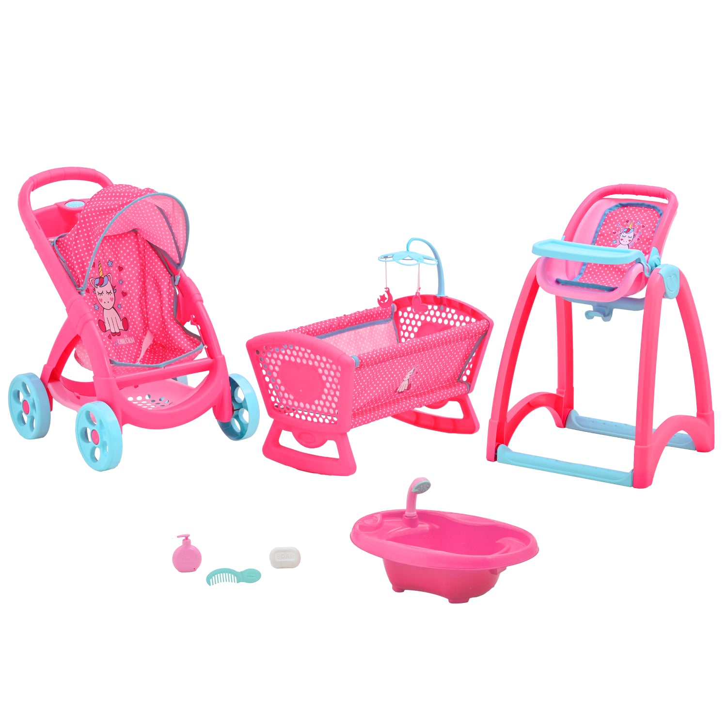 prinsel-combo-sweet-unicornio-lx-set-5-piezas-para-mu-ecas image 1