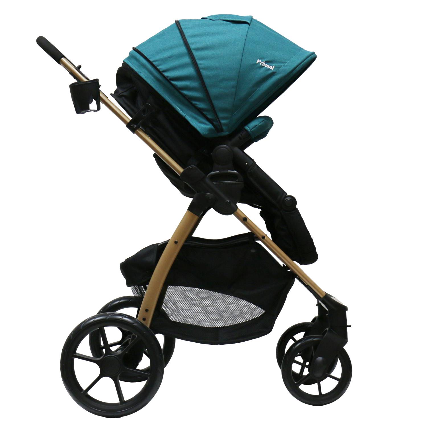 prinsel-carriola-alfa-acqua-con-asiento-reversible-y-chasis-dorado image 4