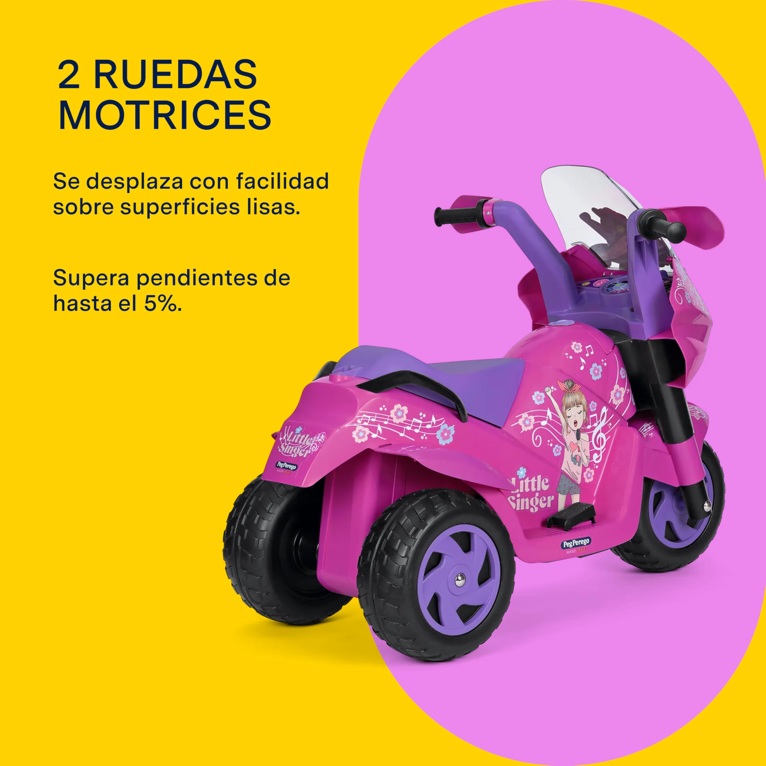 peg-perego-little-singer-moto-el-ctrica-6v-para-ni-os-desde-2-a-os image 5