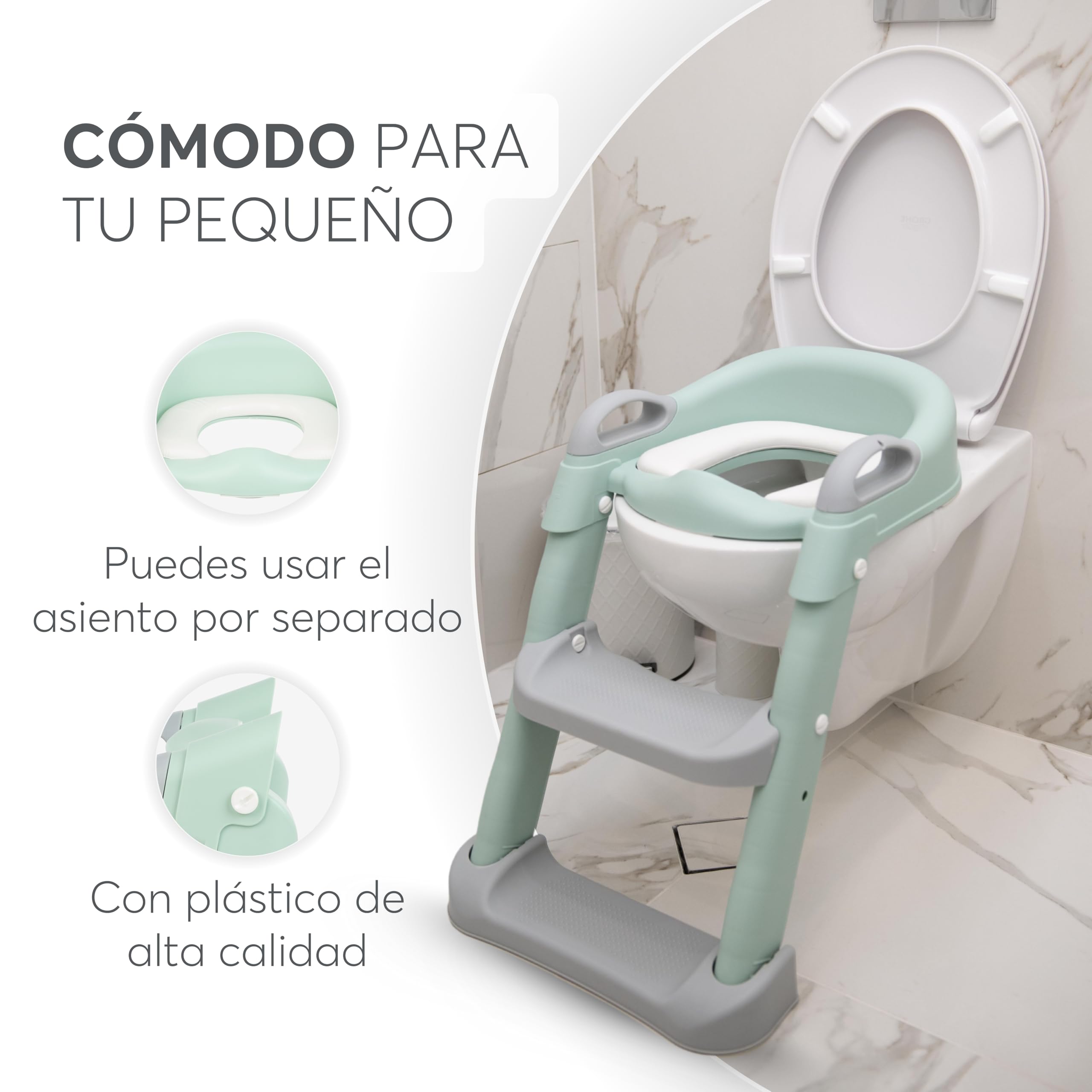 kikkaboo-lea-adaptador-wc-ni-os-con-escalera-plegable-menta-18-meses image 4