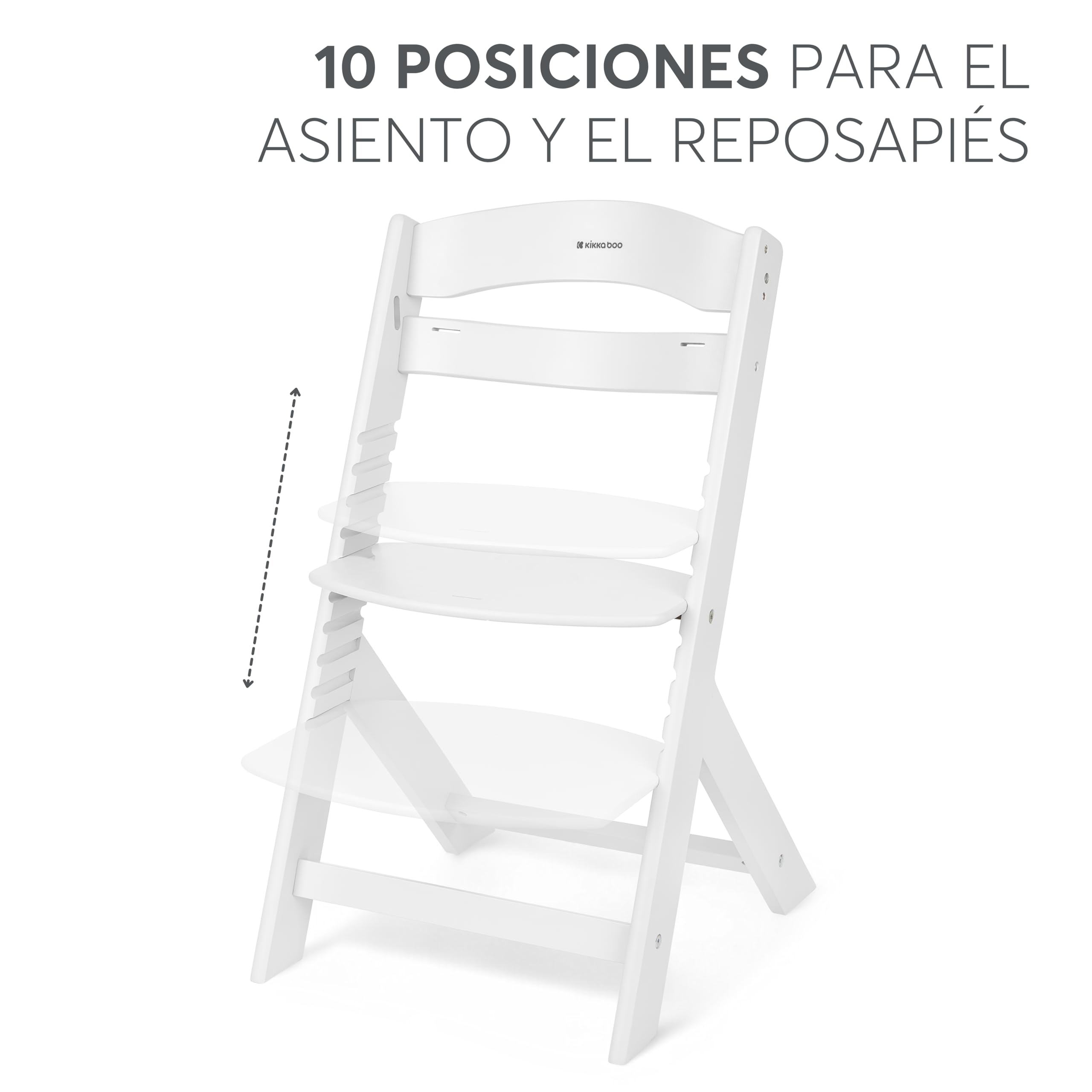 kikkaboo-nordy-trona-evolutiva-de-madera-blanca-hasta-35-kg image 6