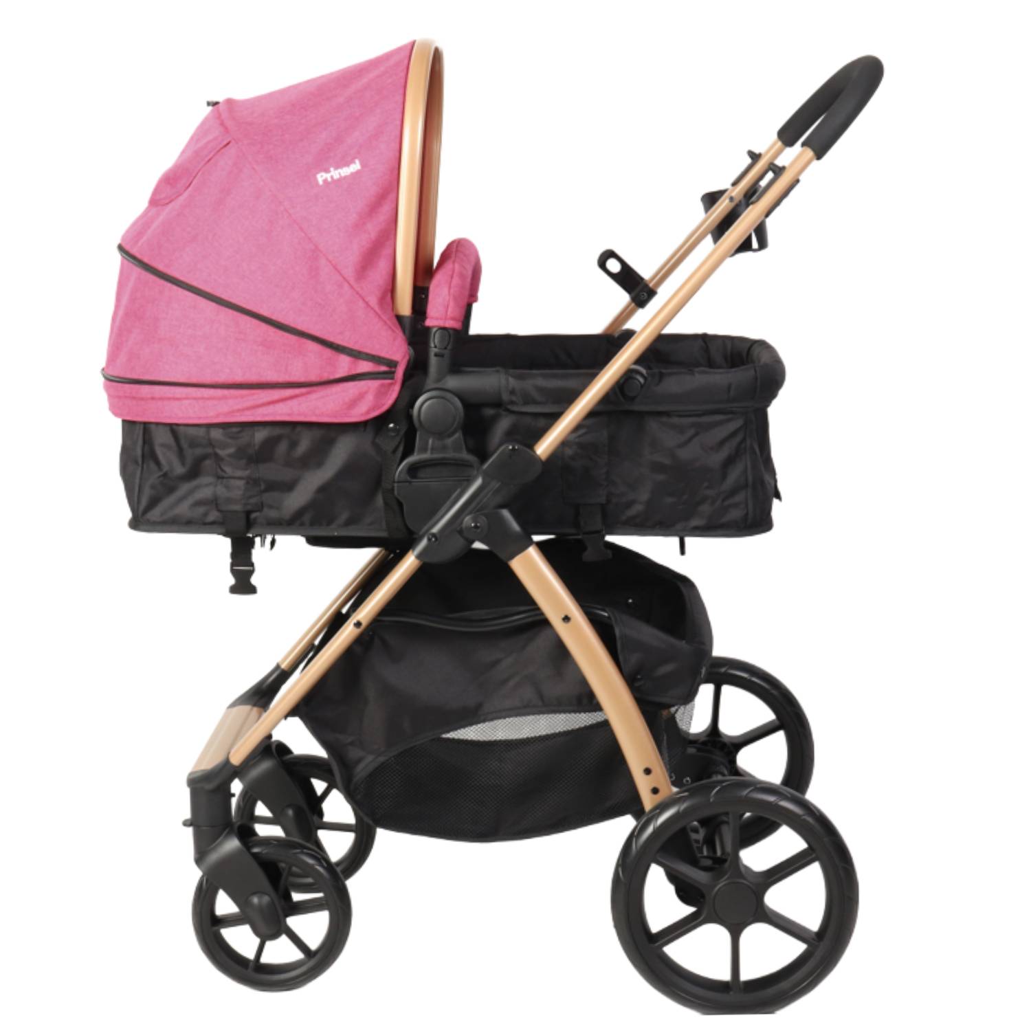 sistema-de-viaje-prinsel-prima-lx-rosa-con-portabeb-y-acabado-dorado image 3