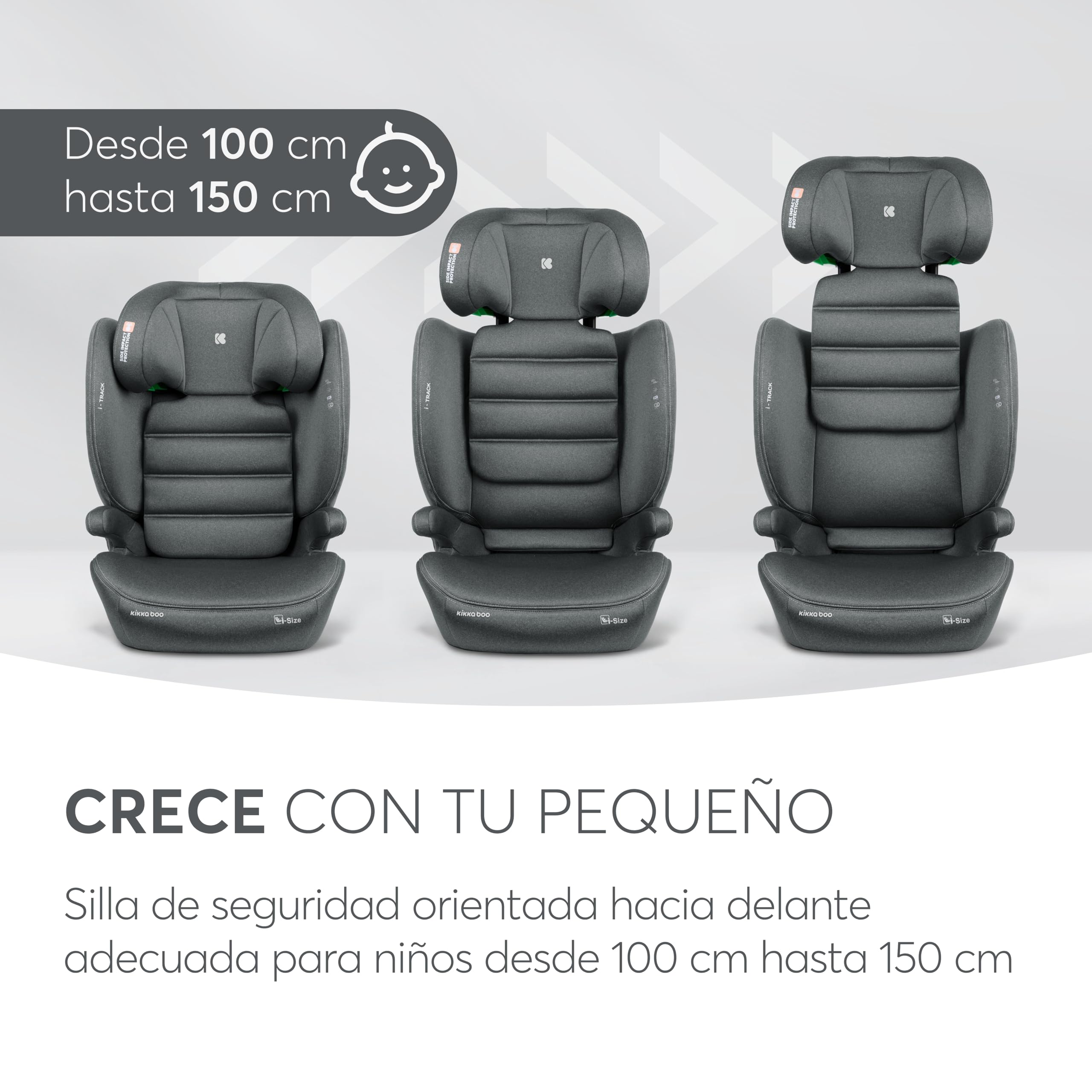 kikkaboo-i-track-silla-coche-grupo-2-3-isofix-gris-100-150-cm image 8