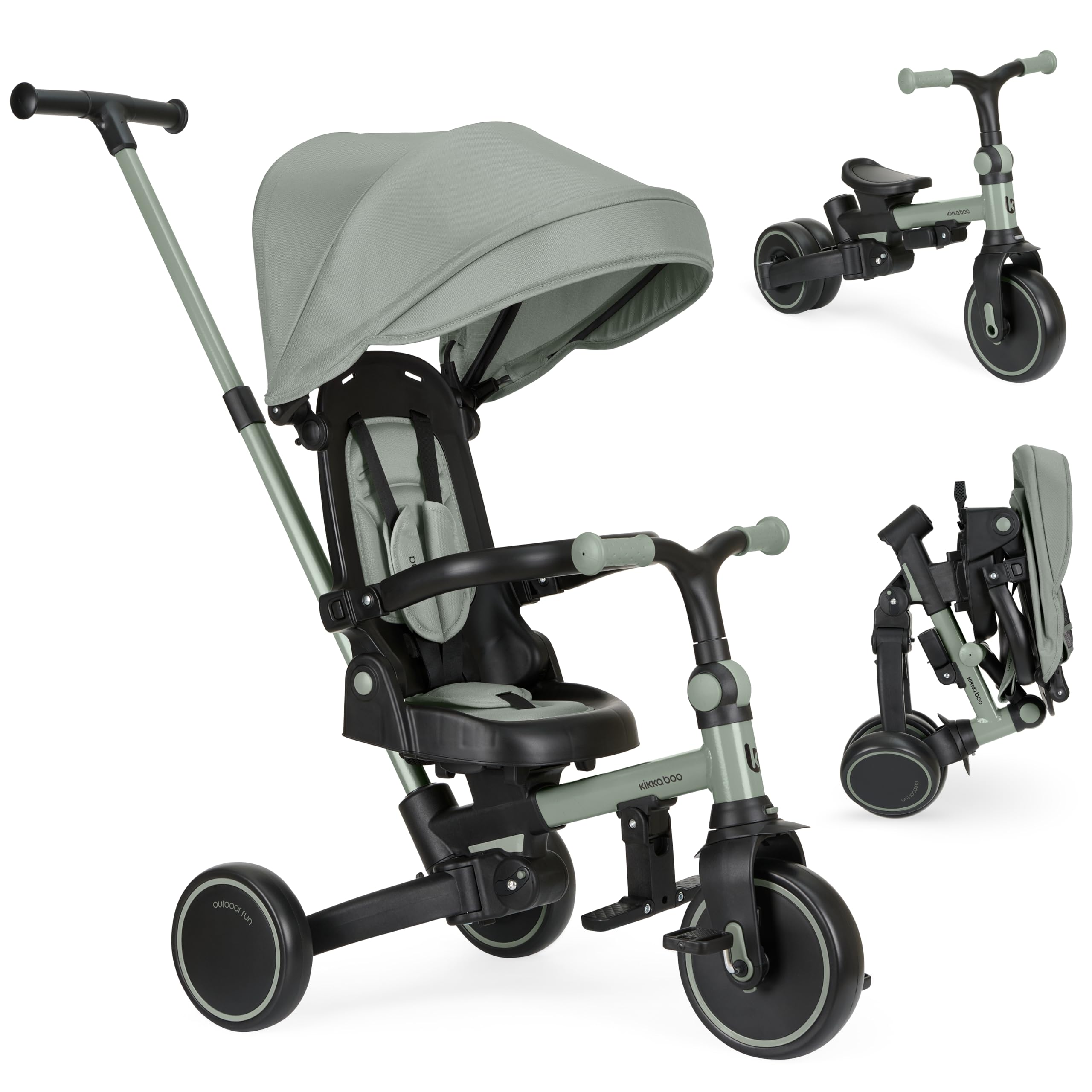 kikkaboo-aluma-triciclo-evolutivo-8-en-1-plegable-verde image 1
