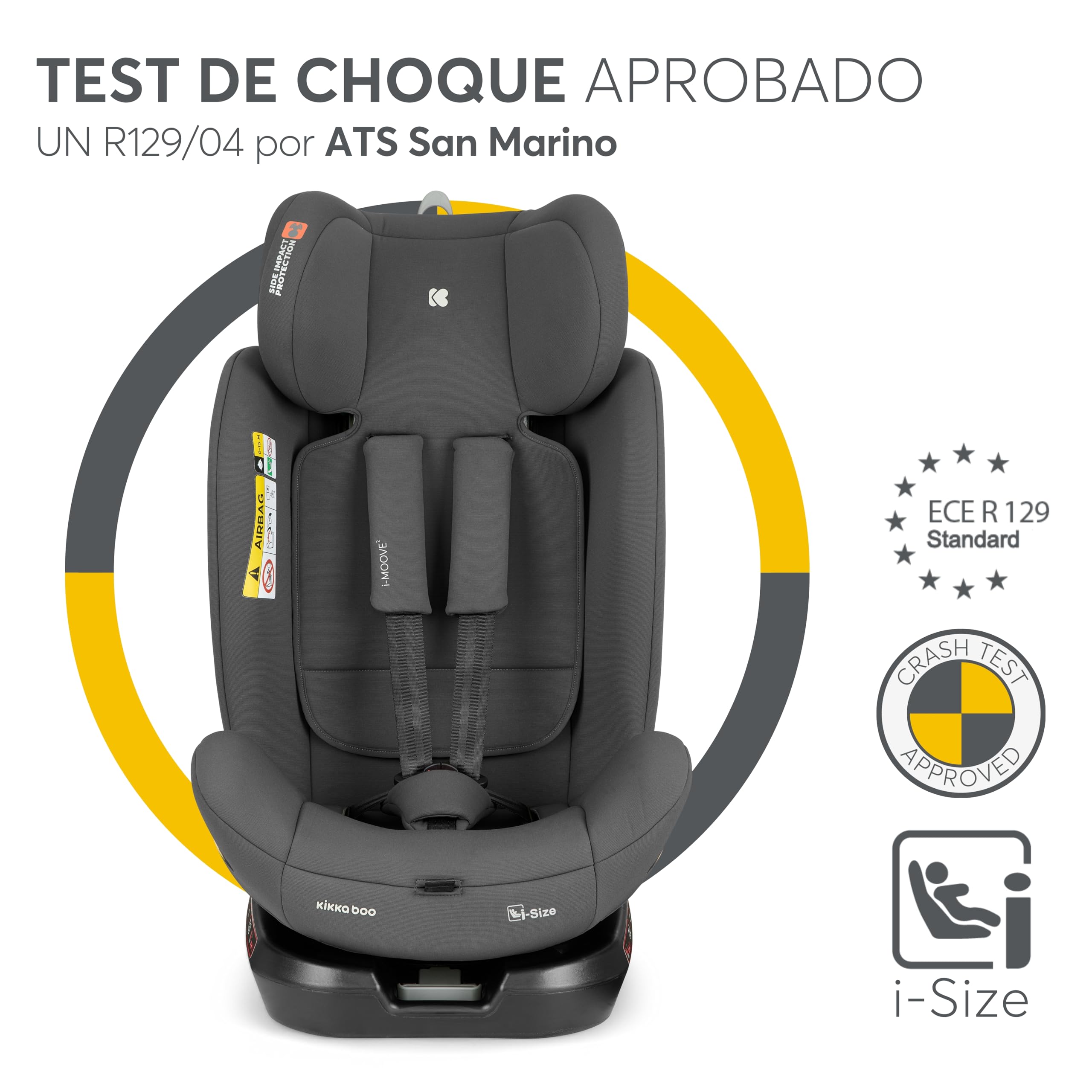 kikkaboo-i-moove-2-silla-coche-i-size-40-150-cm-isofix-360-gris-oscuro image 3