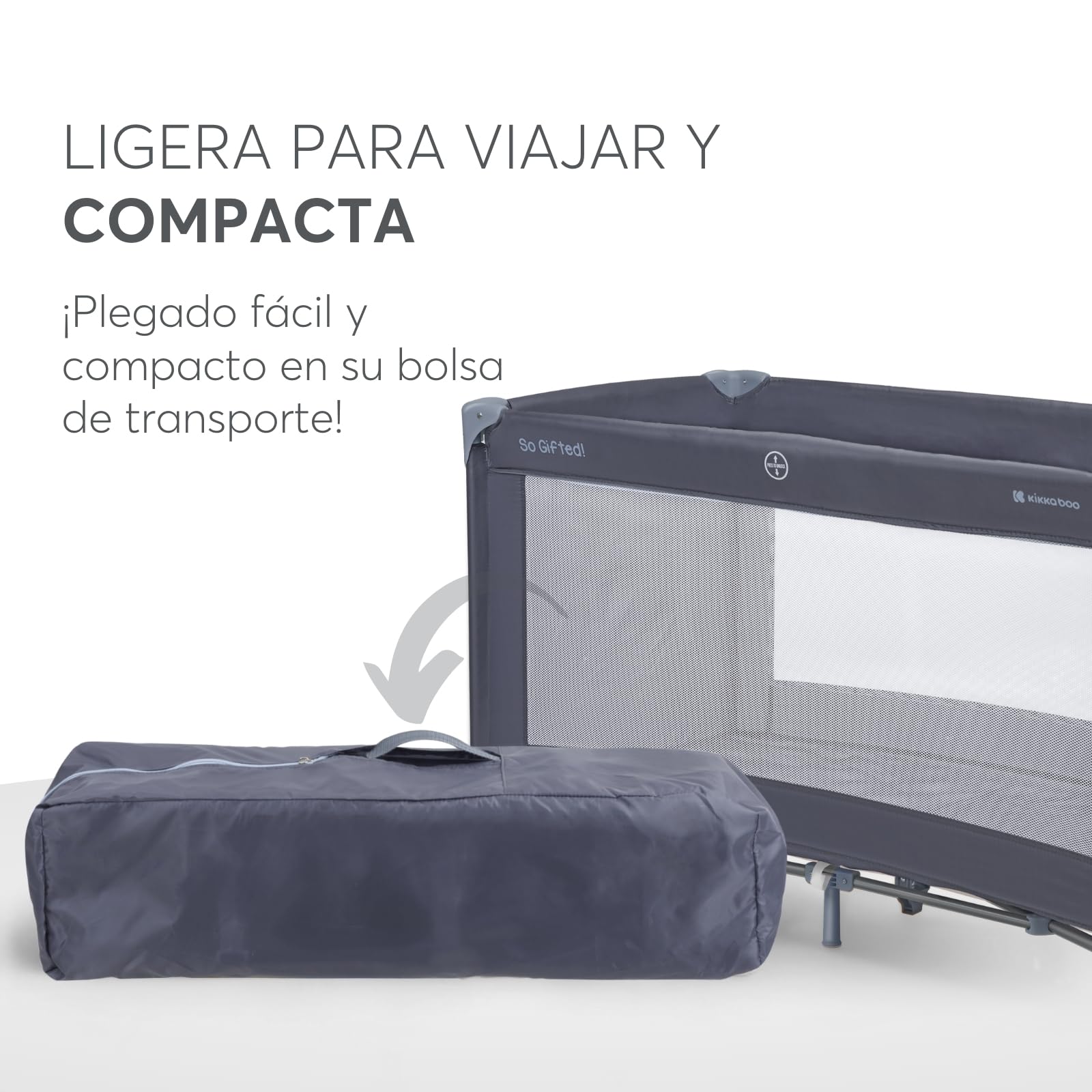 kikkaboo-so-gifted-cuna-de-viaje-120x60-cm-hasta-15-kg-azul-marino image 2