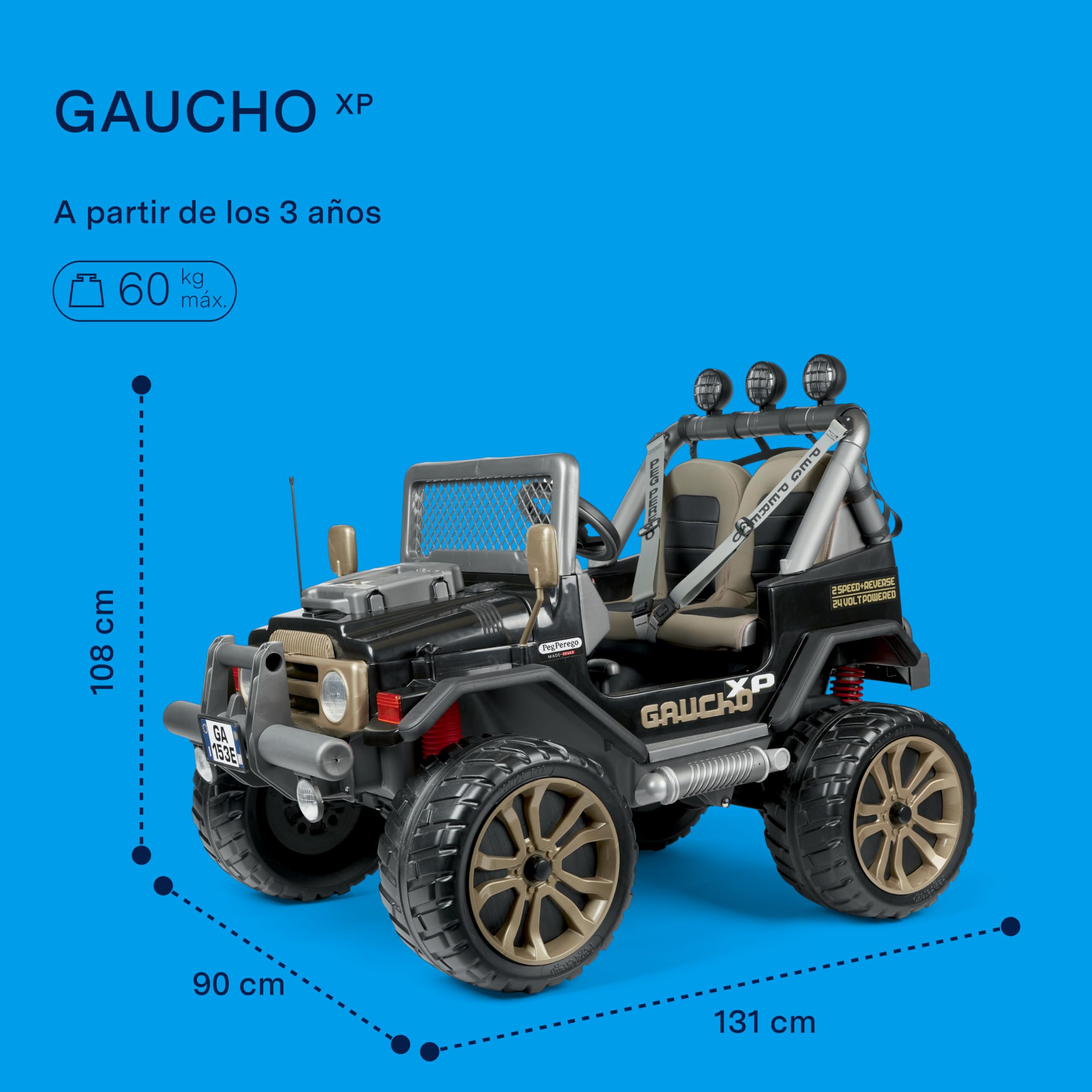 peg-perego-gaucho-xp-veh-culo-el-ctrico-todoterreno-24v-480w-para-ni-os-3-a-os image 2