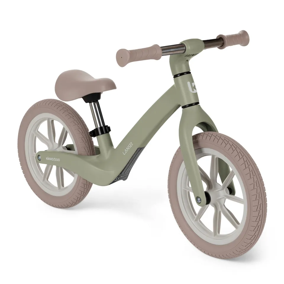 kikkaboo-lanser-bicicleta-sin-pedales-12-verde-militar image 1