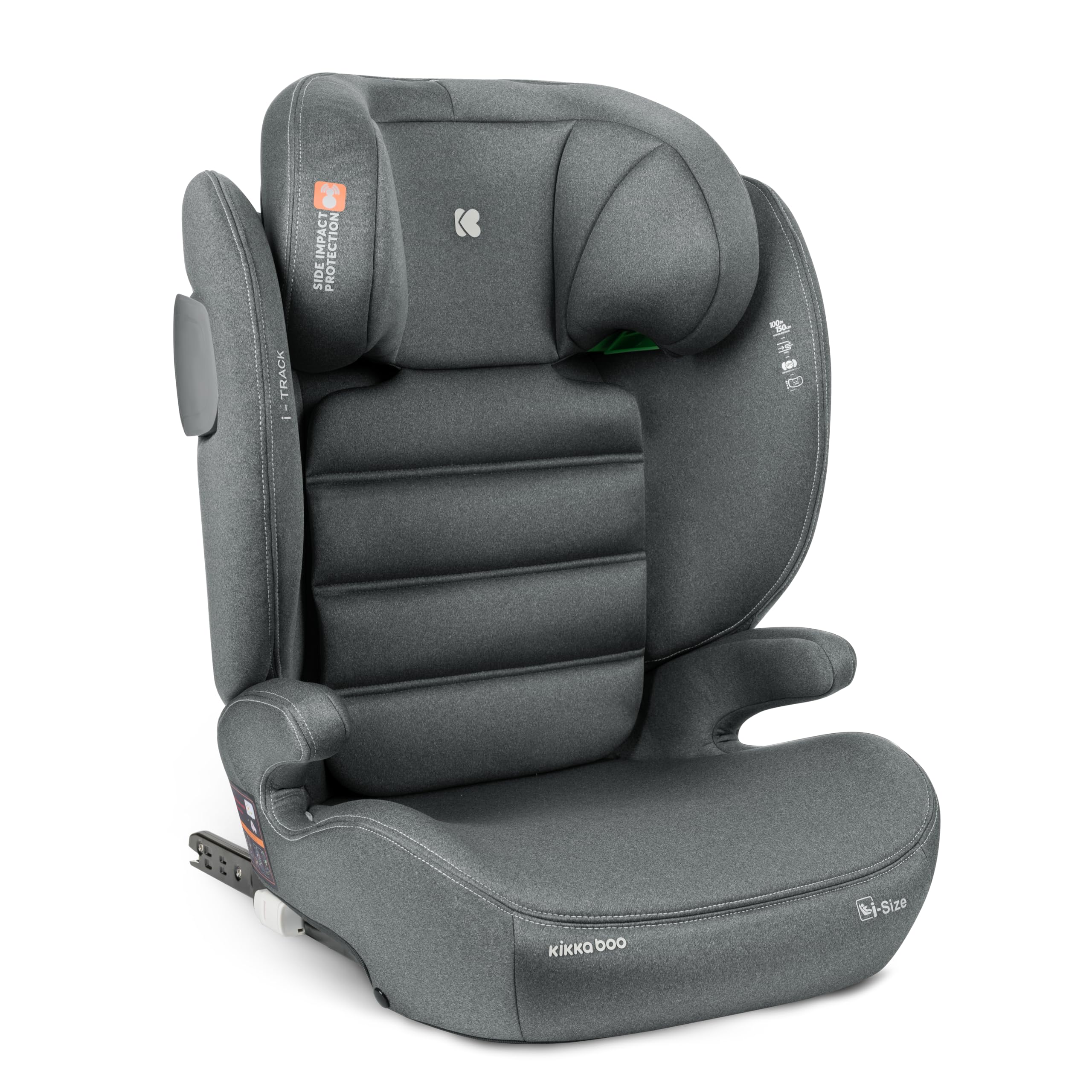 kikkaboo-i-track-silla-coche-grupo-2-3-isofix-gris-100-150-cm image 1