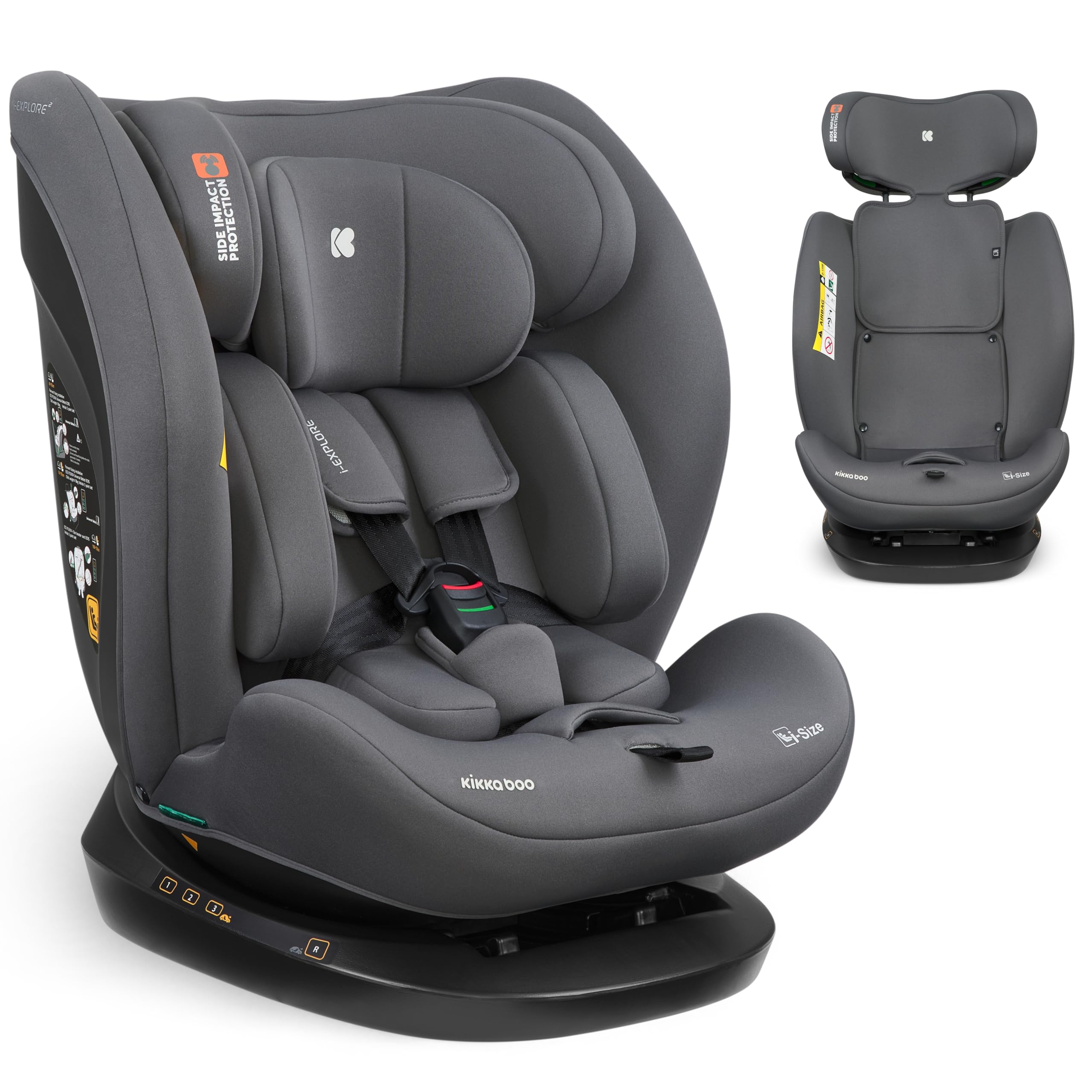 kikkaboo-i-explore-2-silla-coche-i-size-40-150-cm-sin-isofix-grey image 1