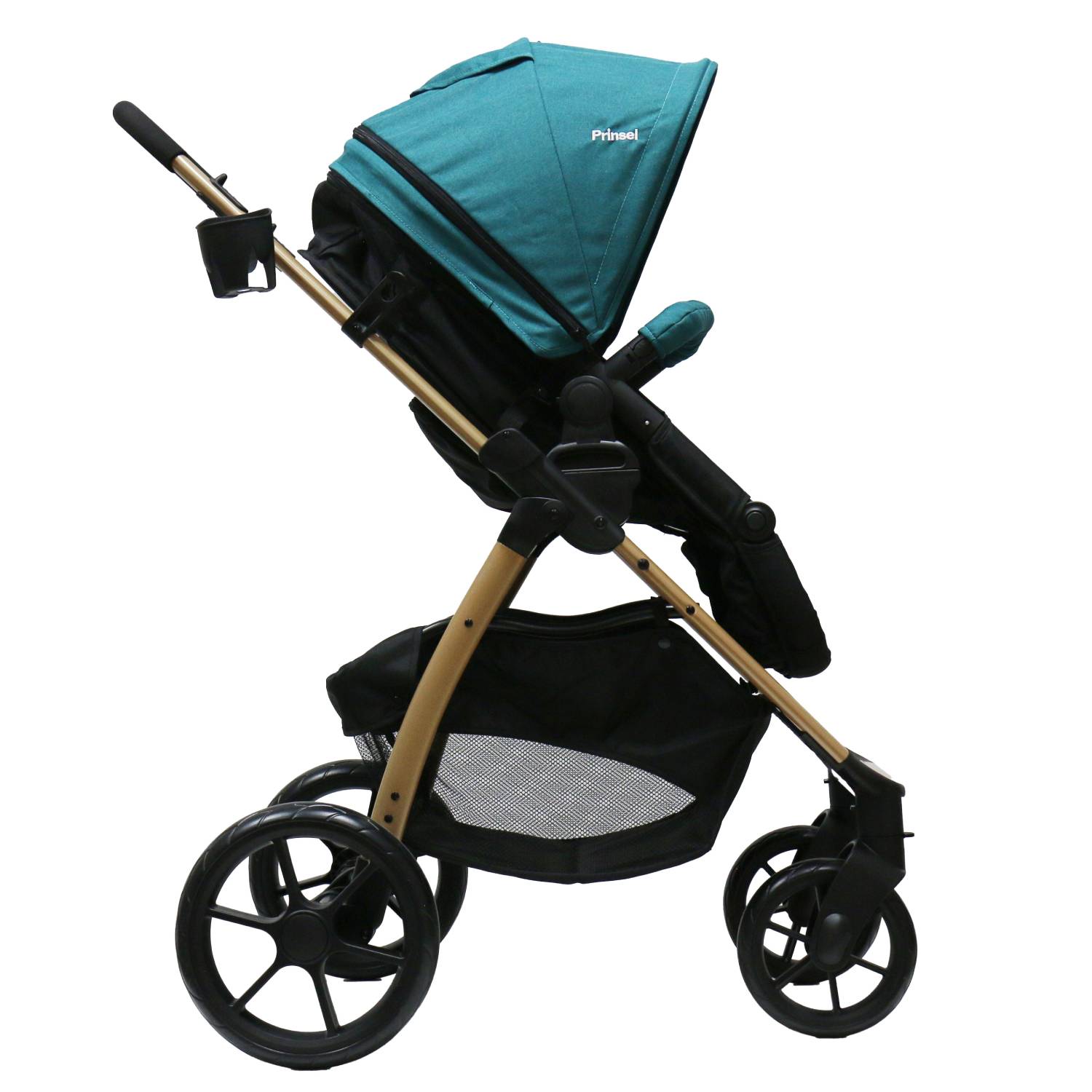 prinsel-carriola-alfa-acqua-con-asiento-reversible-y-chasis-dorado image 3