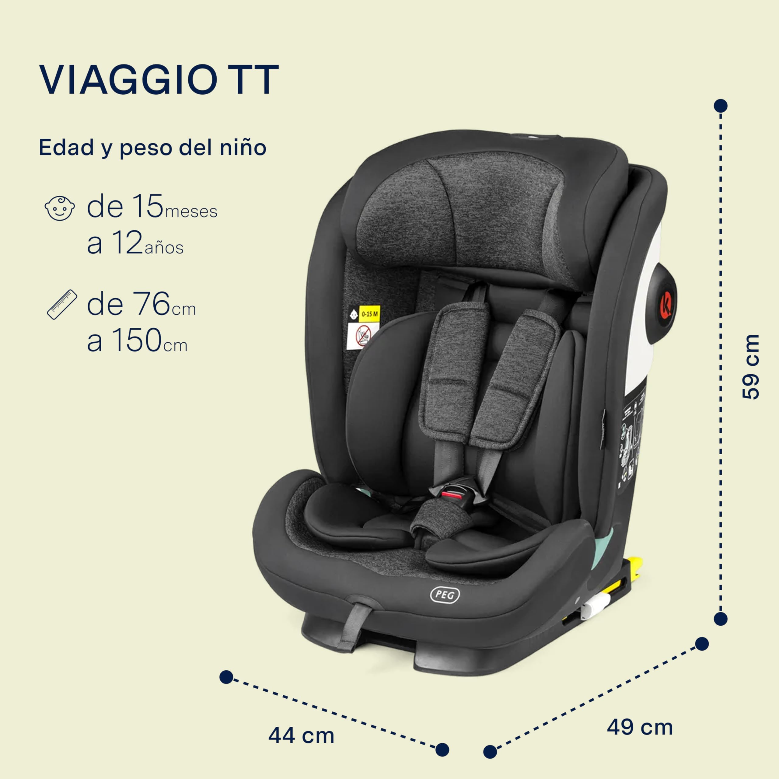 peg-perego-viaggio-tt-silla-coche-i-size-76-150-cm-planet image 2