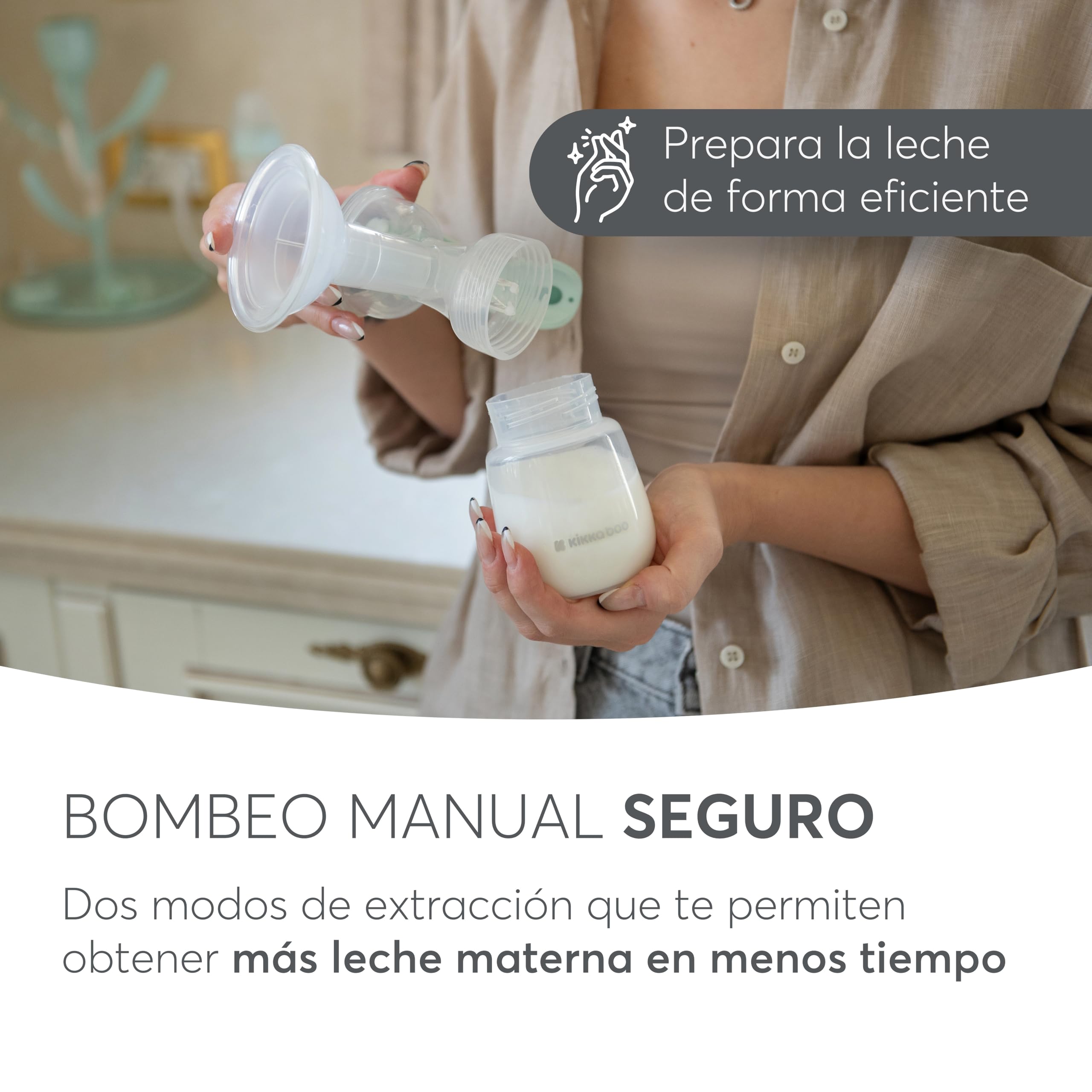 kikkaboo-elsie-extractor-de-leche-manual-2-modos-succi-n-ajustable-copa-de-silic image 5