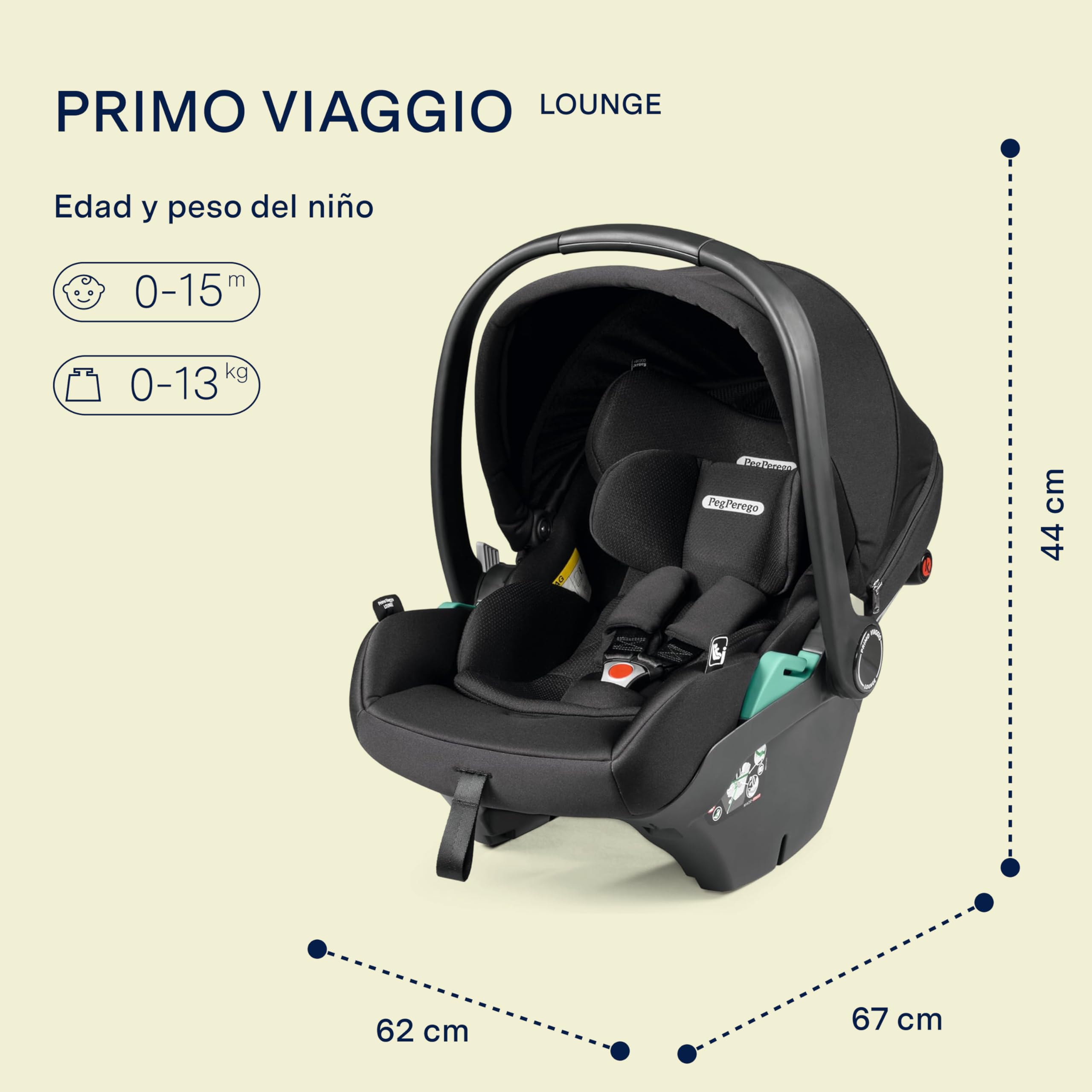 peg-perego-primo-viaggio-lounge-reclinable-i-size-40-87-cm-onyx image 2