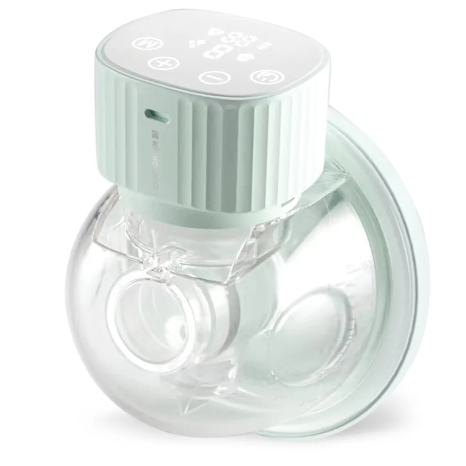 kikkaboo-noa-sacaleches-el-ctrico-manos-libres-3-modos-9-niveles-led-menta image 1