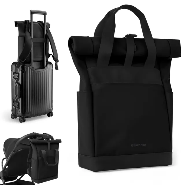 kikkaboo-cerise-mochila-pa-alera-de-mam-con-cambiador-port-til-negra image 1