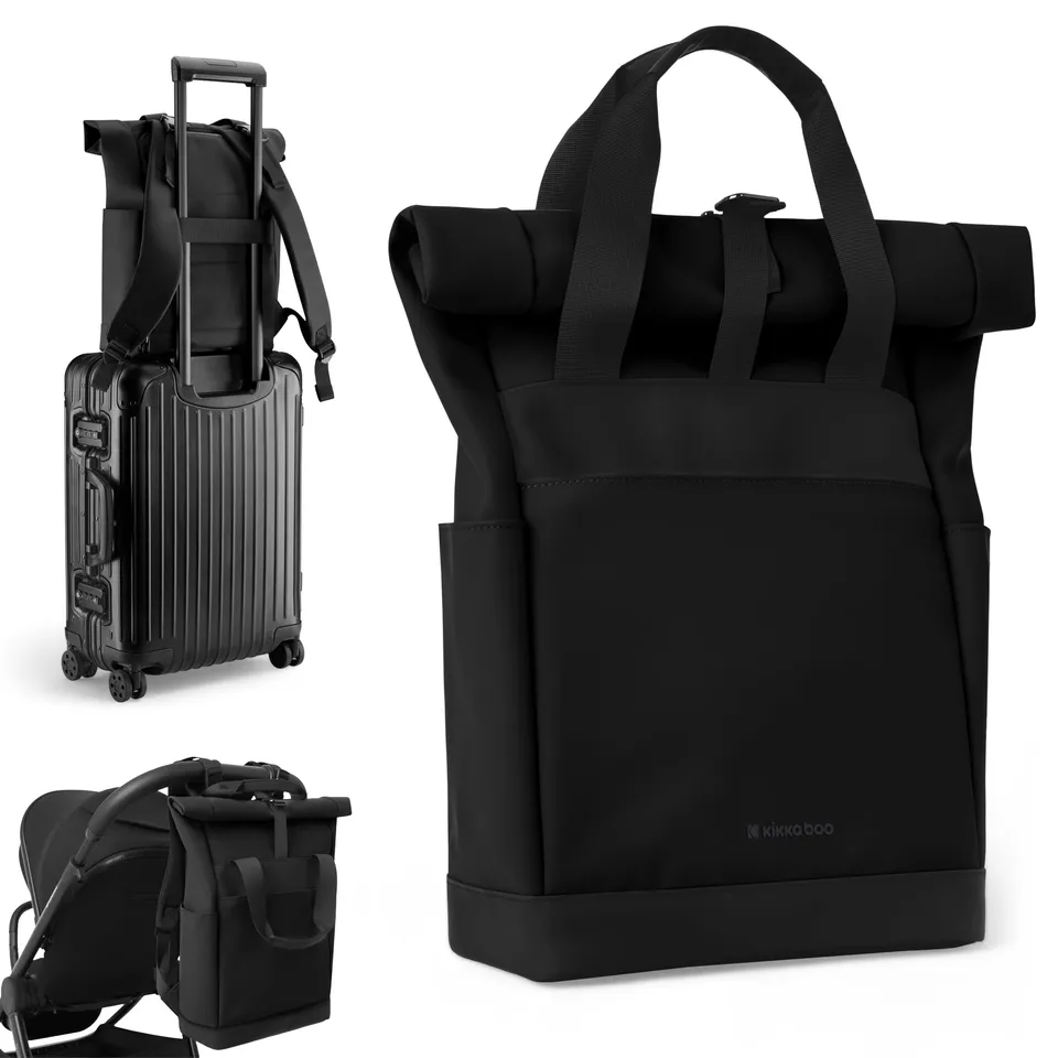 kikkaboo-cerise-mochila-pa-alera-de-mam-con-cambiador-port-til-negra image 1