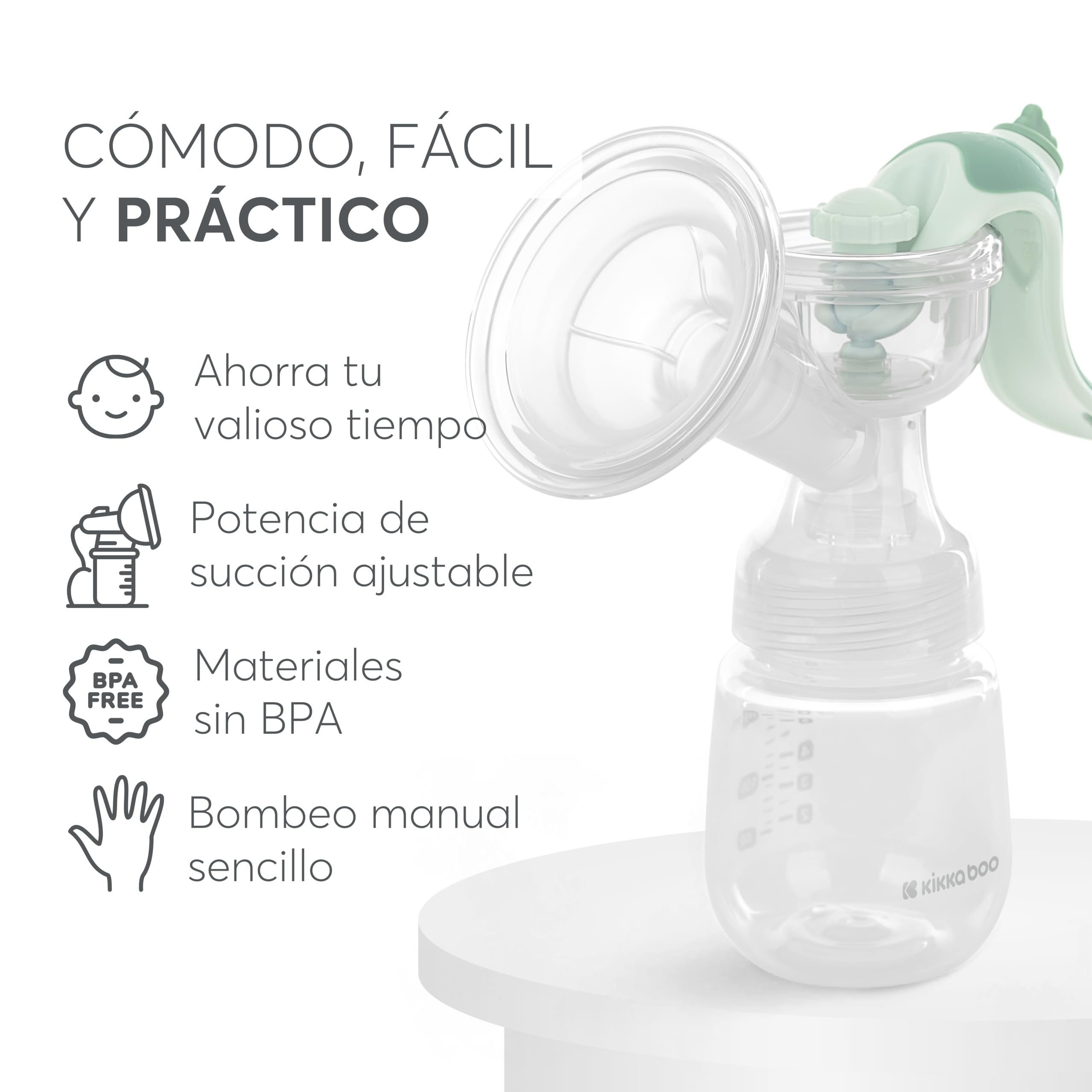 kikkaboo-elsie-extractor-de-leche-manual-2-modos-succi-n-ajustable-copa-de-silic image 4