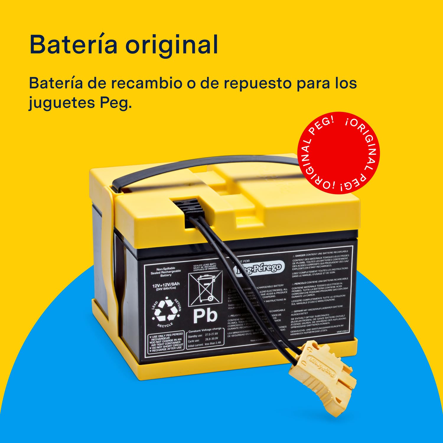 peg-perego-bater-a-24v-8ah-repuesto-original-recargable-para-veh-culos-el-ctrico image 4