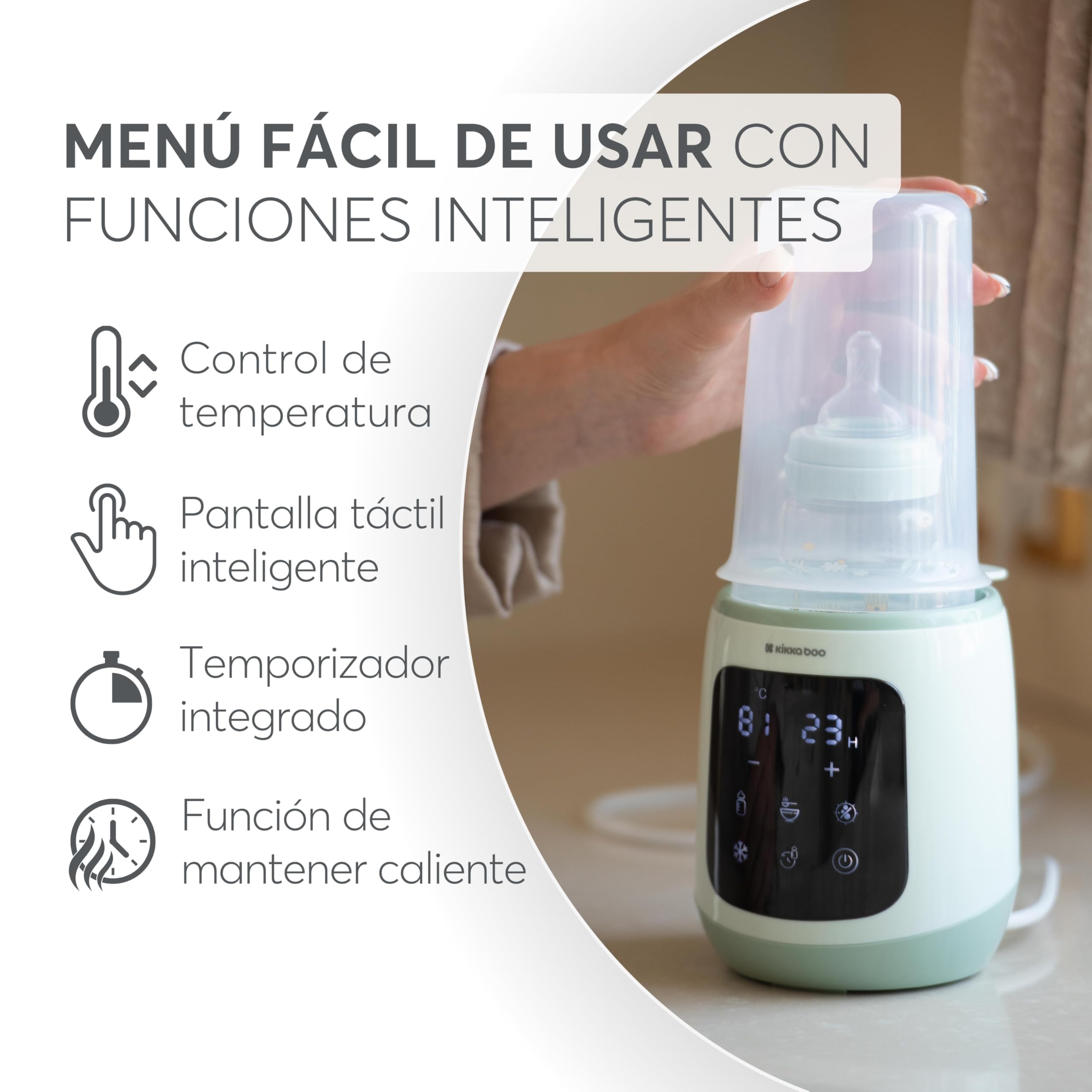 kikkaboo-caldo-calienta-biberones-port-til-4-en-1-esterilizador-descongelador-me image 4
