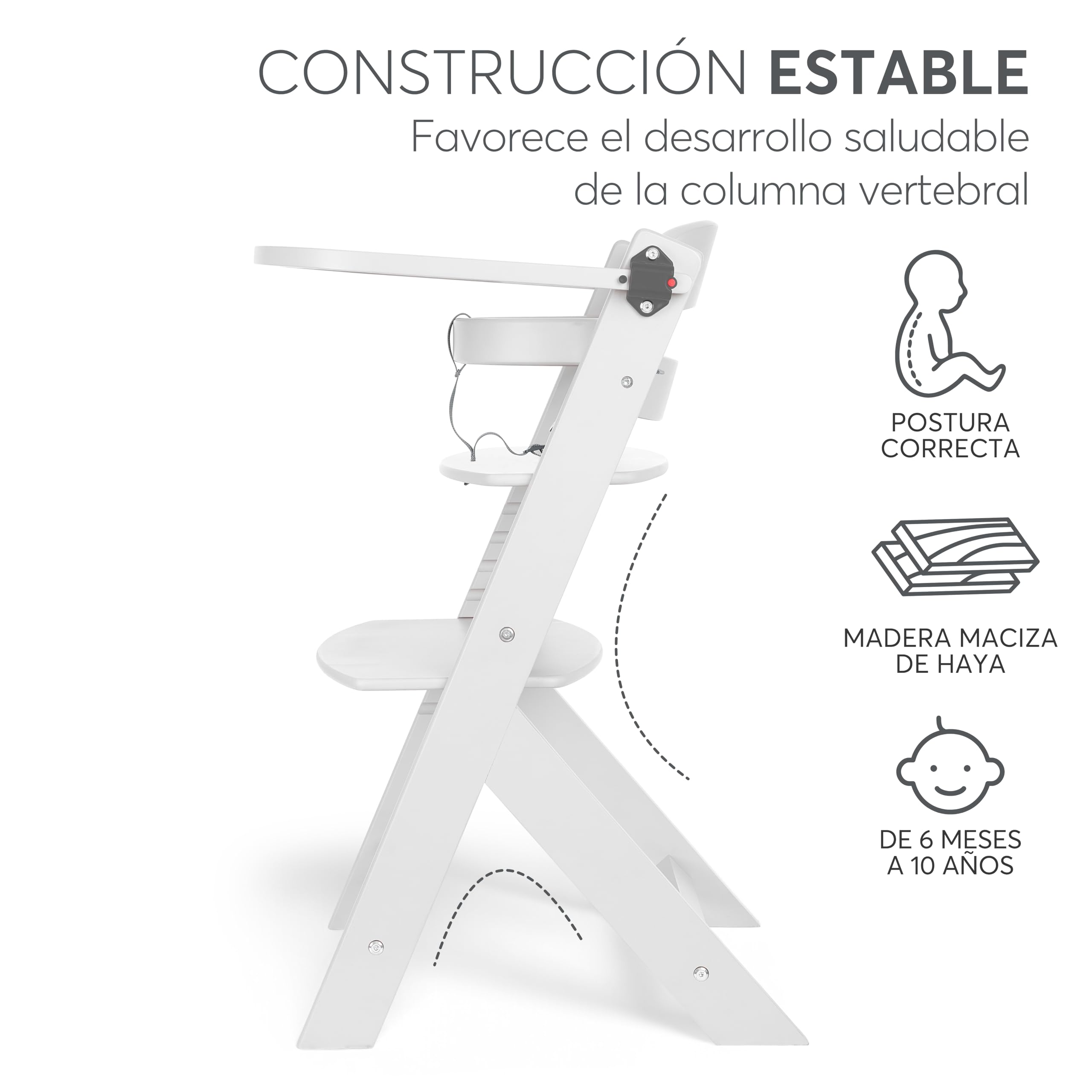 kikkaboo-nordy-trona-evolutiva-de-madera-blanca-hasta-35-kg image 5