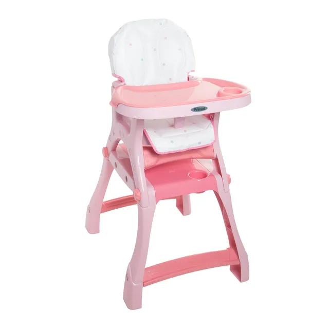 prinsel-kinder-city-2-en-1-rosa-silla-alta-convertible-a-escritorio image 1
