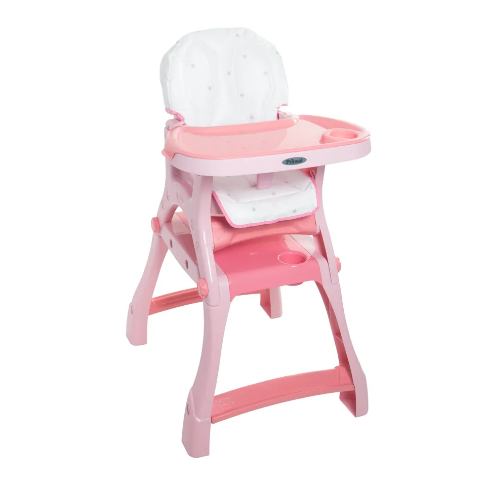 prinsel-kinder-city-2-en-1-rosa-silla-alta-convertible-a-escritorio image 1