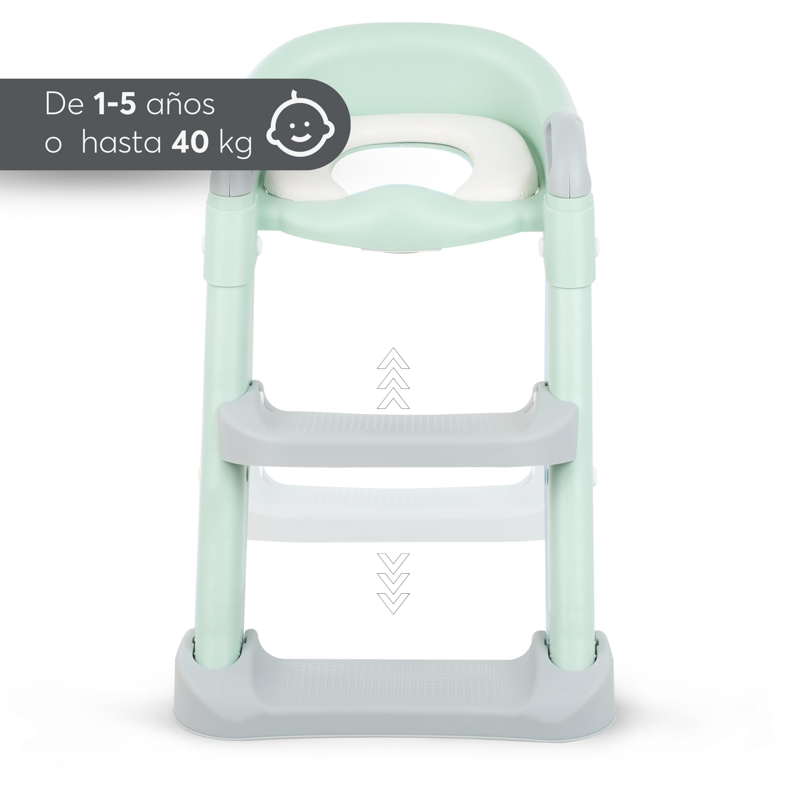 kikkaboo-lea-adaptador-wc-ni-os-con-escalera-plegable-menta-18-meses image 6
