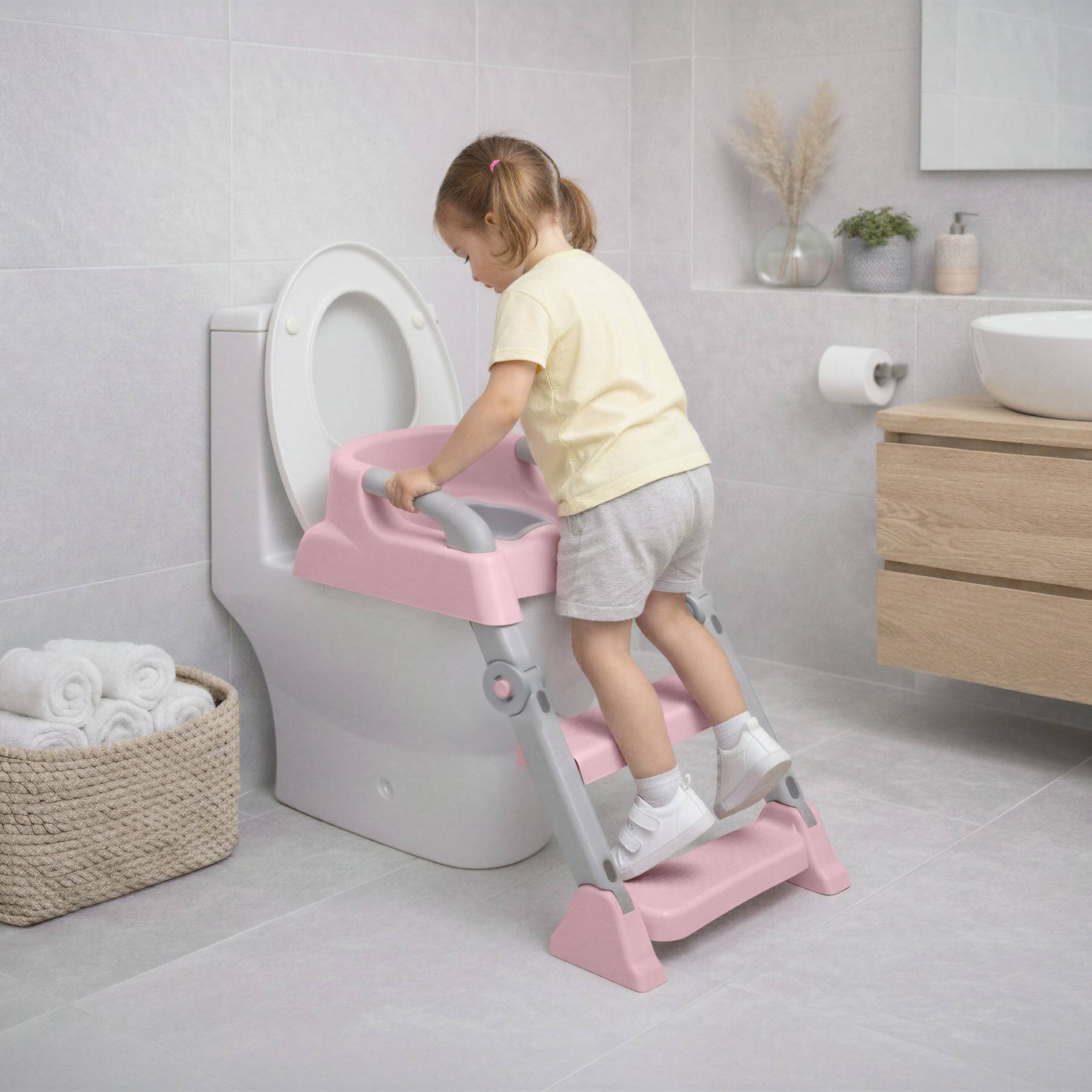 entrenador-prinsel-potty-escalera-2-en-1-rosa image 3