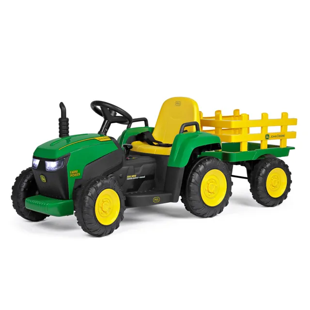 peg-perego-john-deere-farm-power-tractor-tractor-el-ctrico-12v-con-mando-a-dista image 1