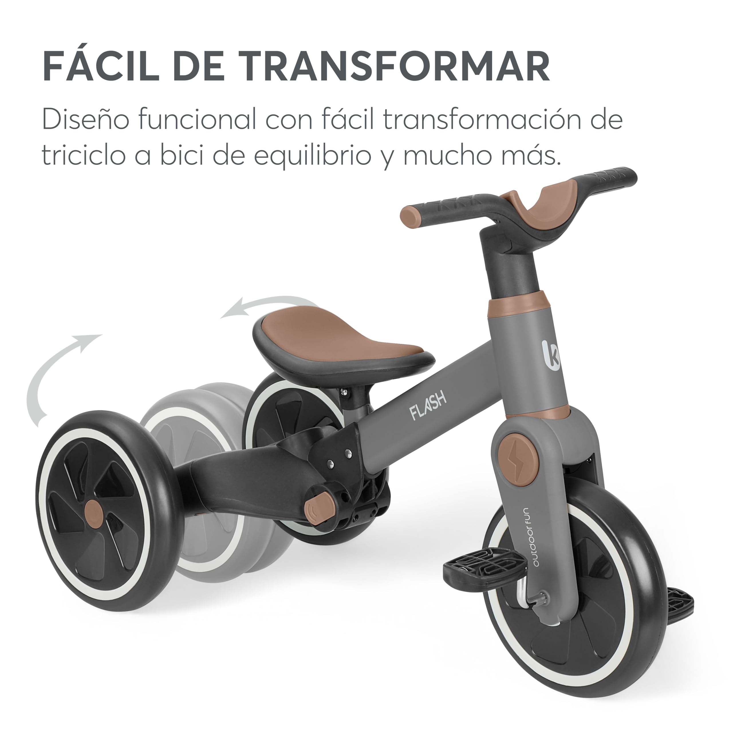 kikkaboo-flash-triciclo-evolutivo-5-en-1-desde-18-meses-a-4-a-os-con-manillar-de image 5