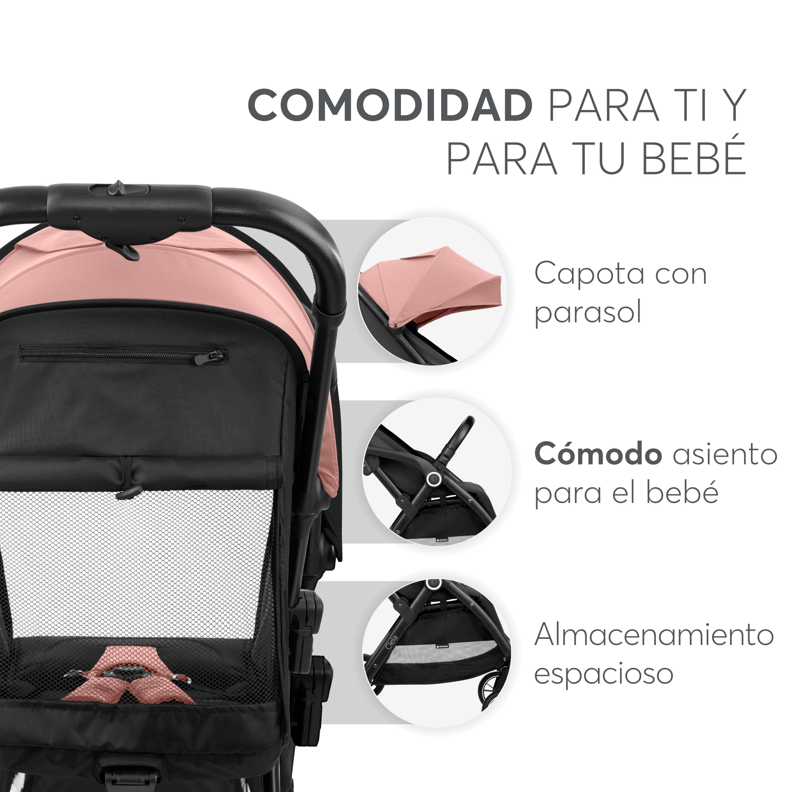 kikkaboo-ciela-silla-de-paseo-ligera-compacta-hasta-22-kg-rosa image 7