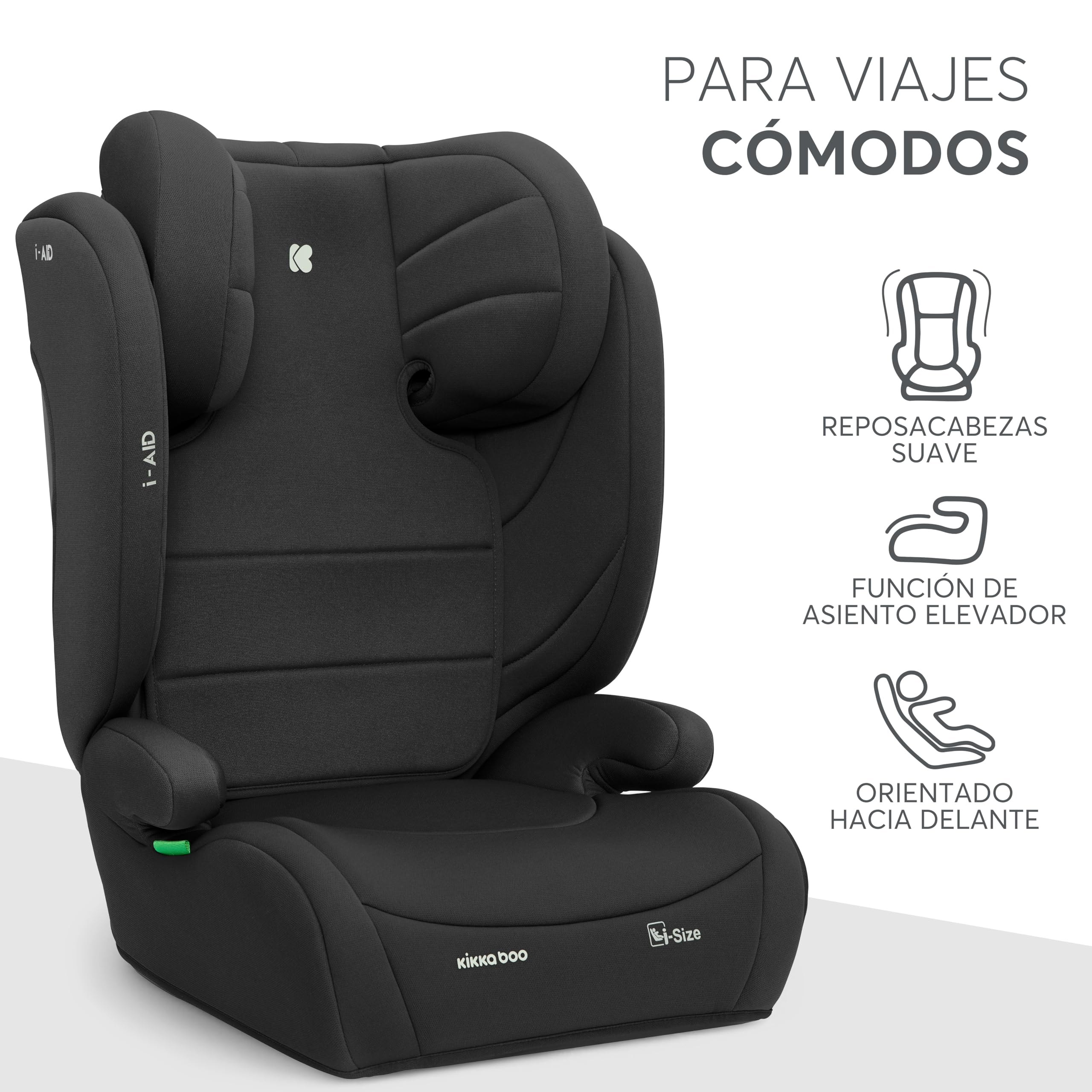 kikkaboo-i-aid-silla-de-coche-grupo-2-3-15-36-kg-100-150-cm-negro-sin-isofix image 7