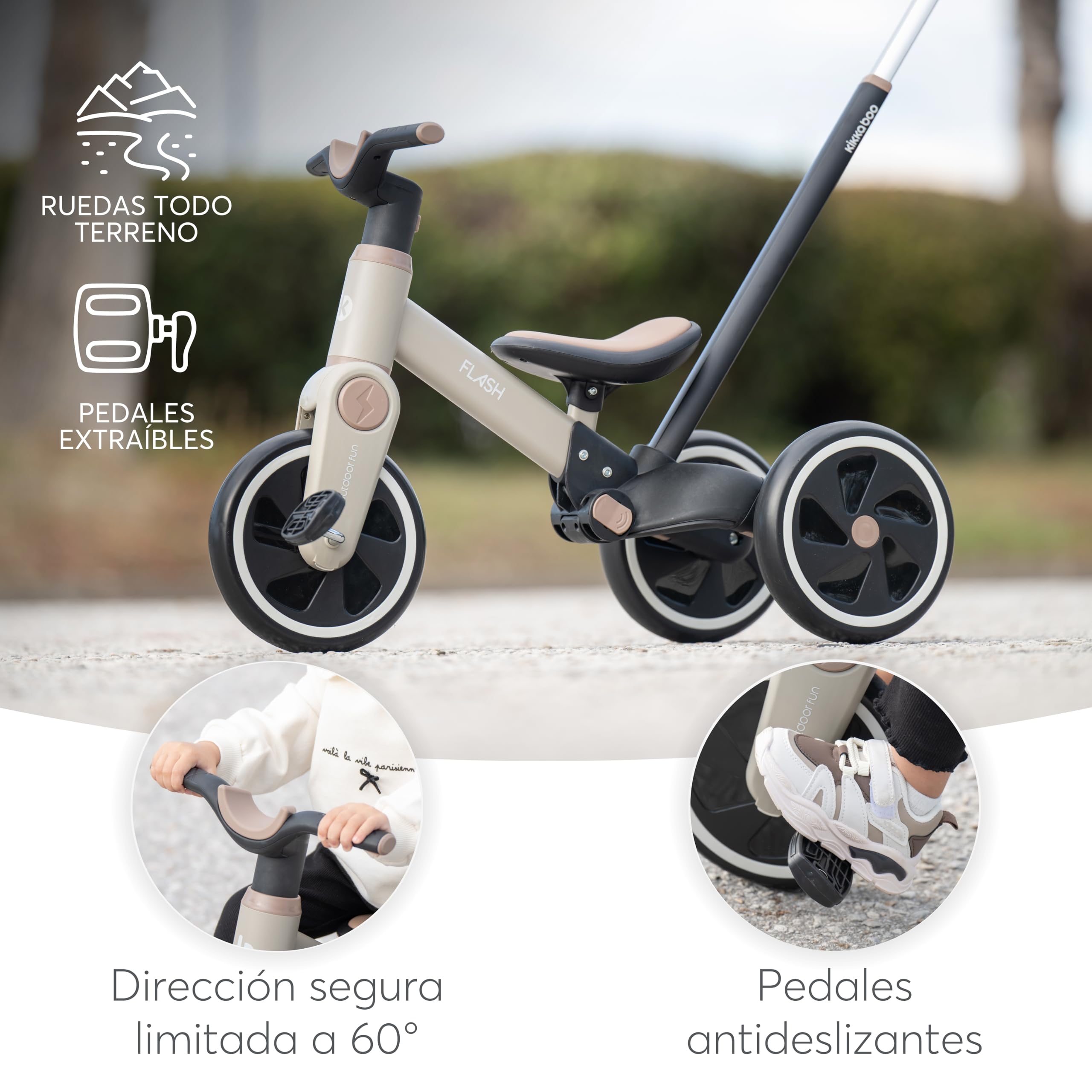 kikkaboo-flash-triciclo-evolutivo-5-en-1-desde-18-meses-a-4-a-os-con-manillar-de image 6