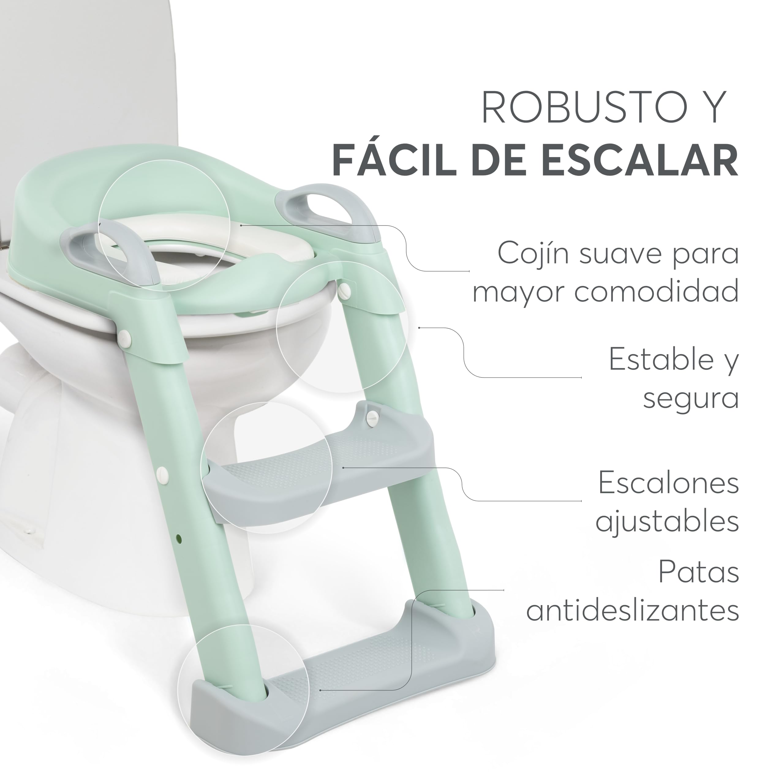 kikkaboo-lea-adaptador-wc-ni-os-con-escalera-plegable-menta-18-meses image 7