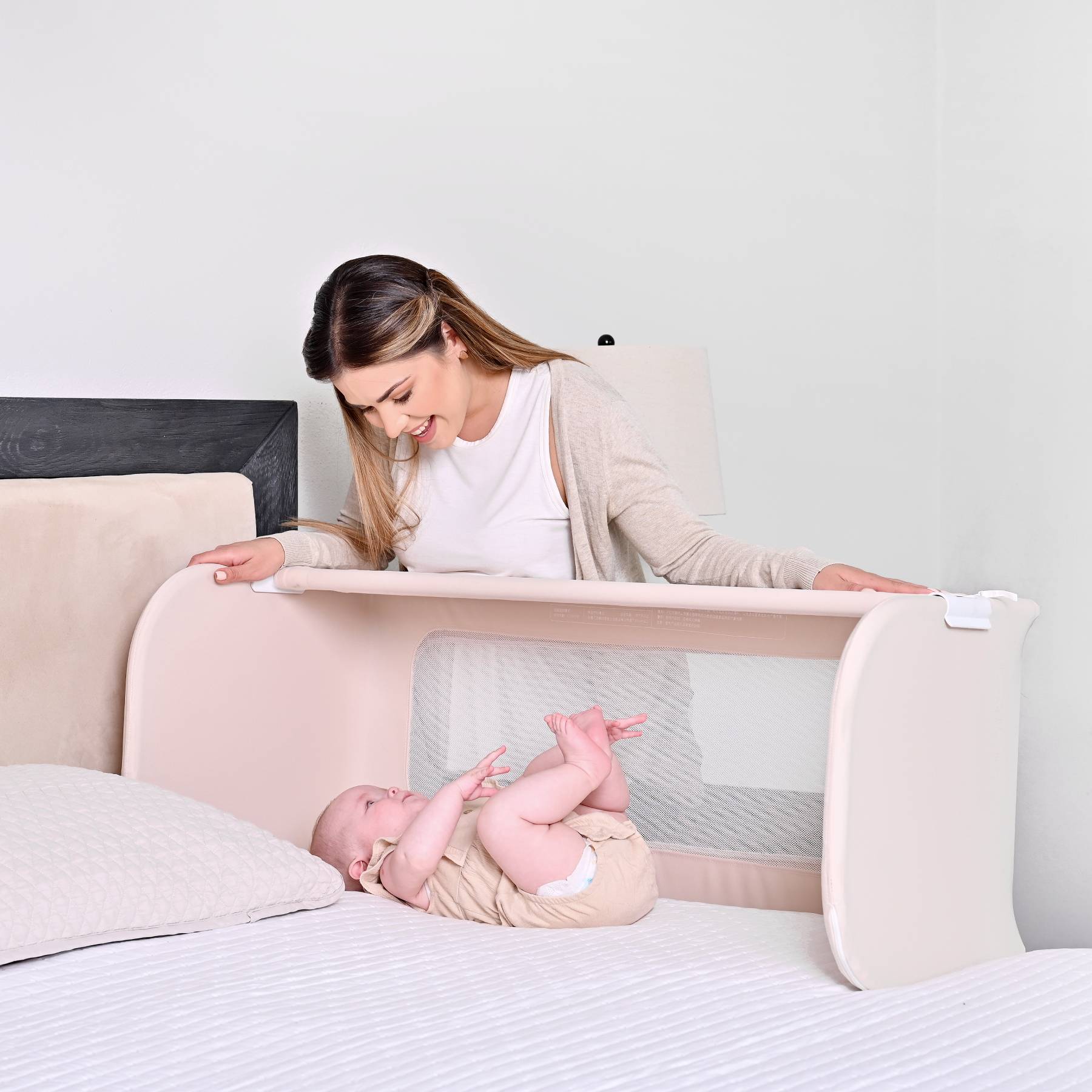 prinsel-colecho-barandal-2-en-1-beige-barrera-de-seguridad image 3
