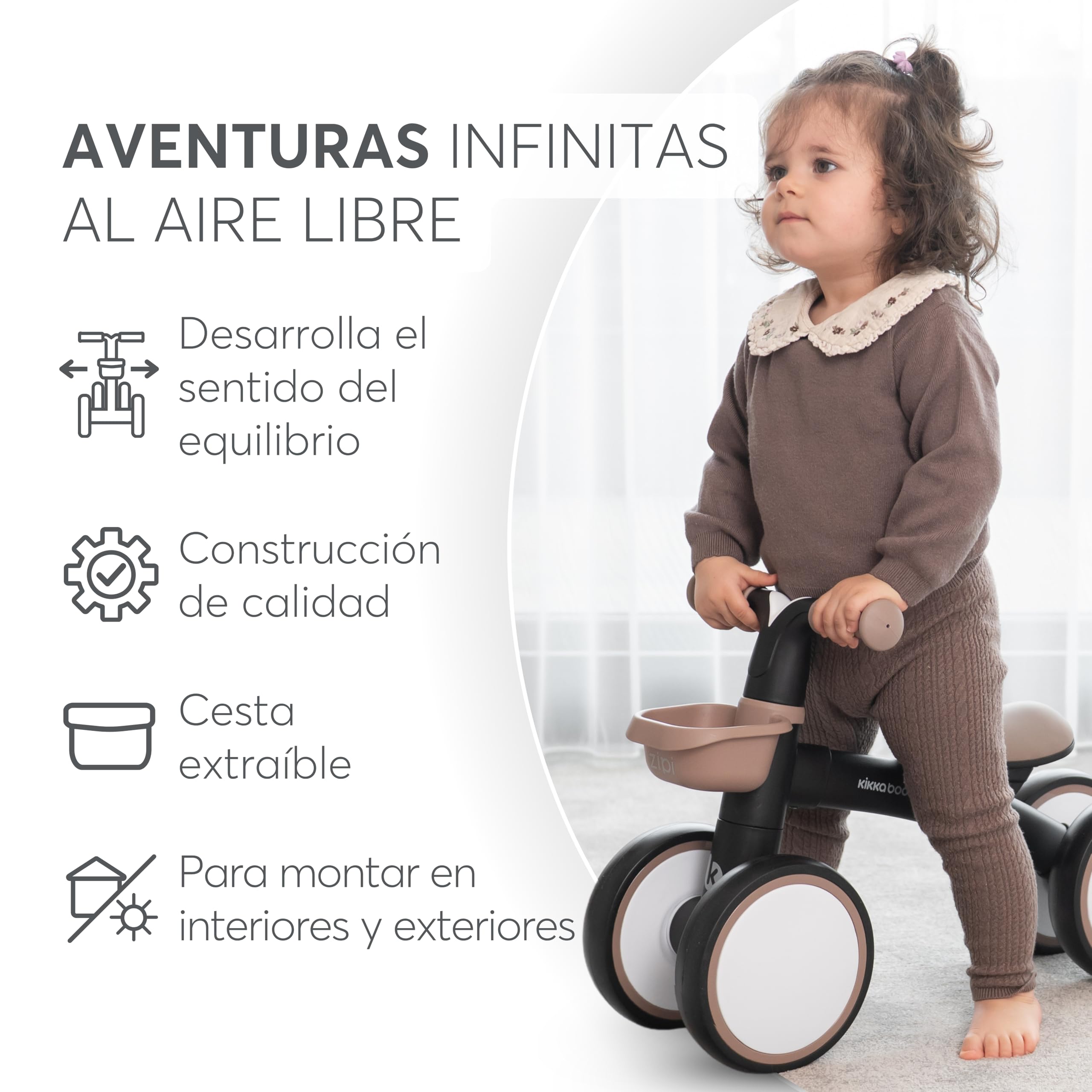 kikkaboo-zipi-bicicleta-sin-pedales-1-3-a-os-rosa-con-cesta image 7