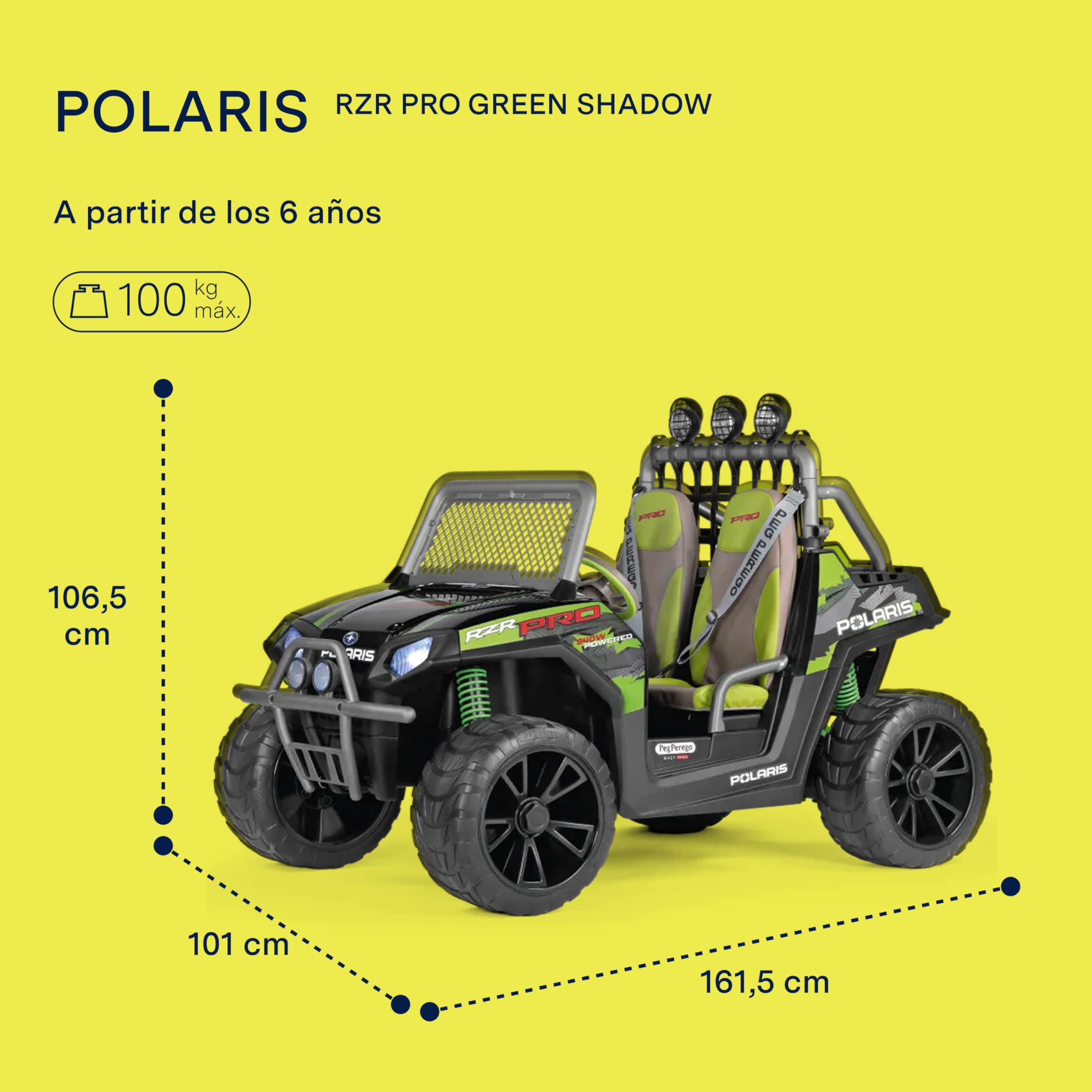 peg-perego-polaris-rzr-pro-green-shadow-todo-terreno-el-ctrico-infantil-24v-2-mo image 3