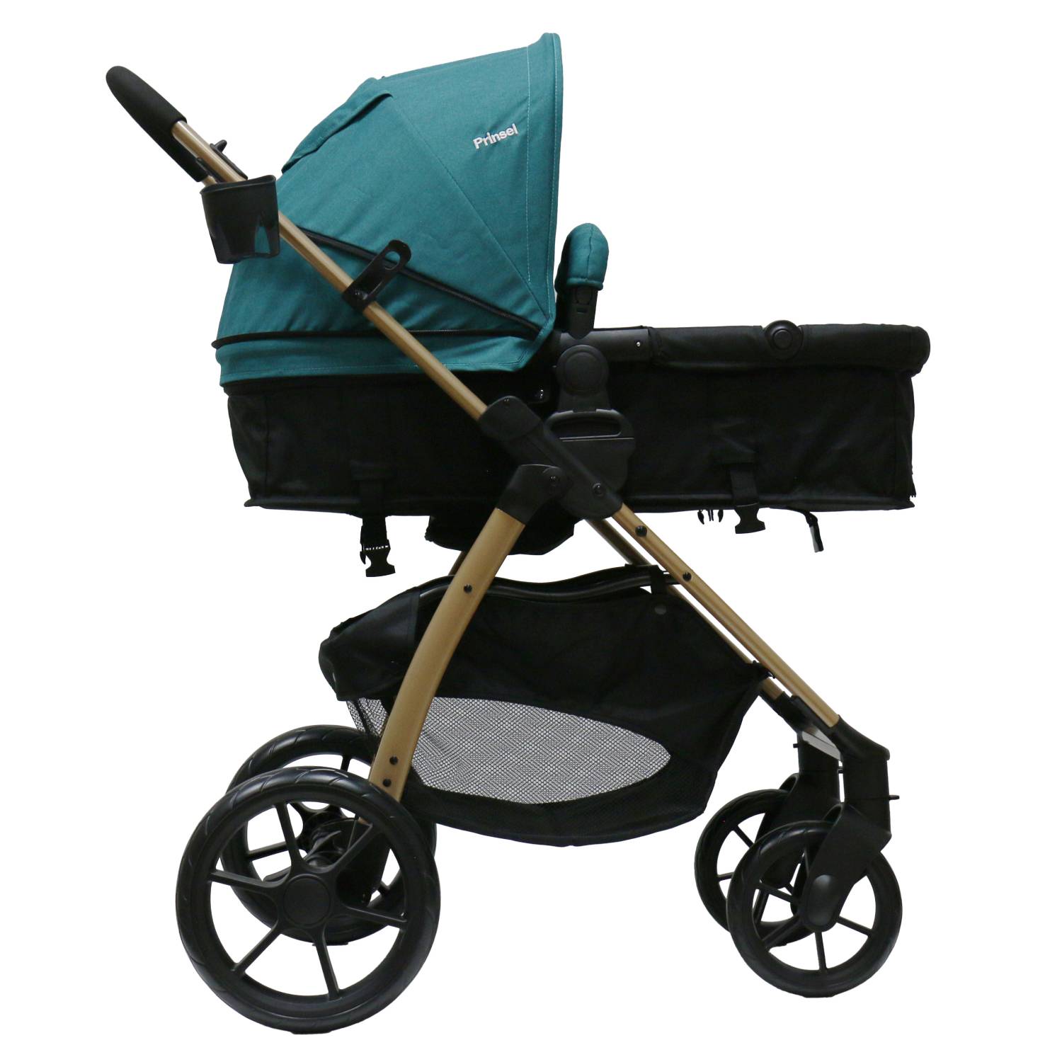 prinsel-carriola-alfa-acqua-con-asiento-reversible-y-chasis-dorado image 2