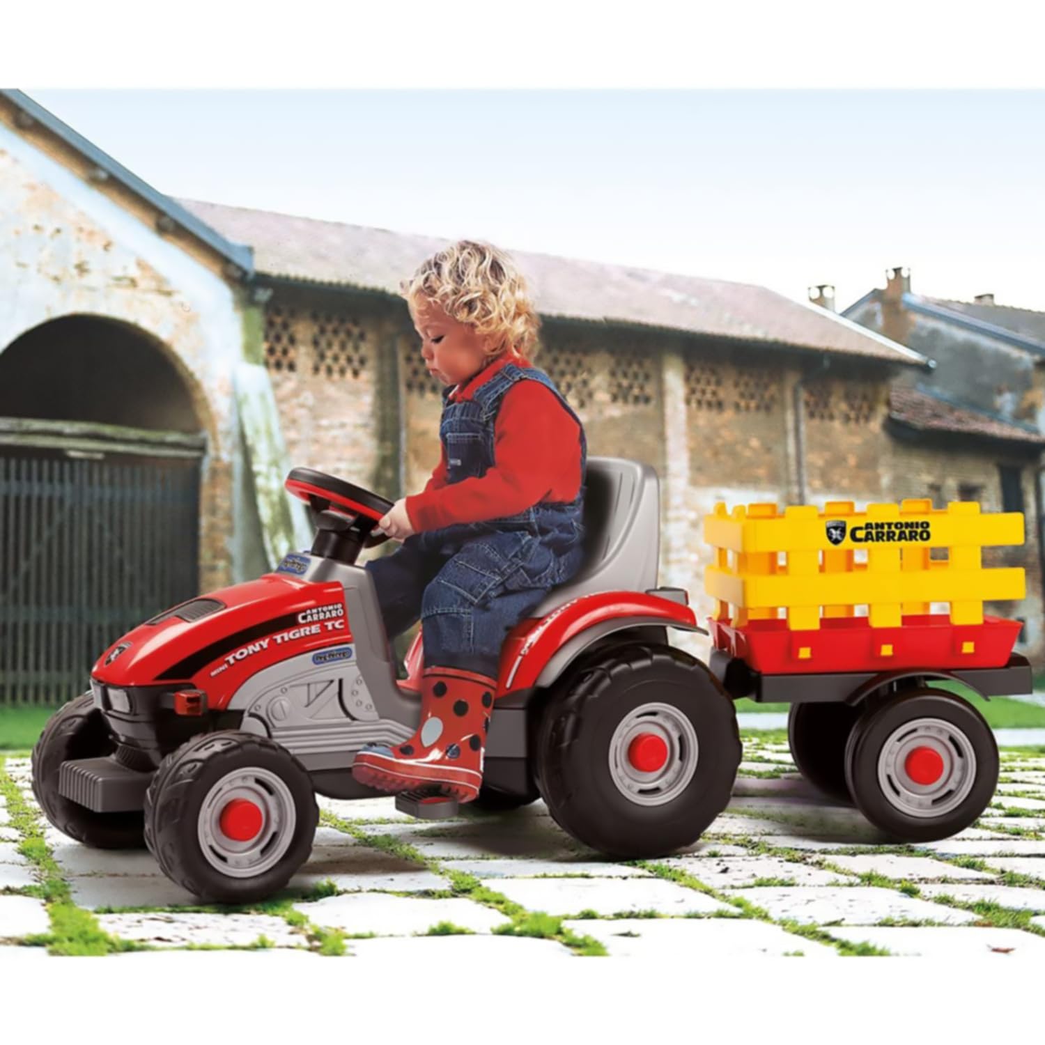 peg-perego-mini-tony-tigre-tractor-de-pedales-con-remolque image 5